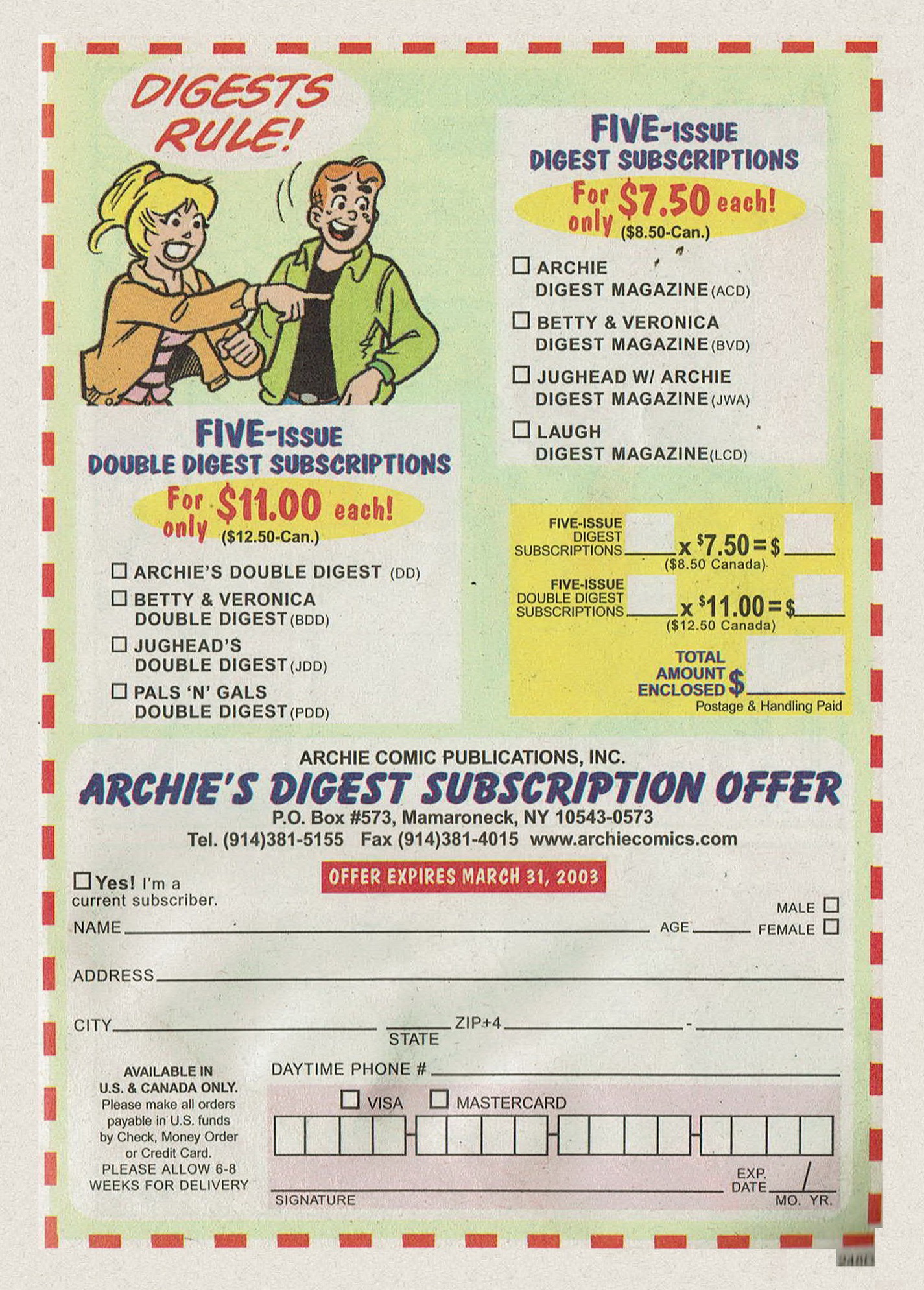 Read online Archie's Pals 'n' Gals Double Digest Magazine comic -  Issue #71 - 178