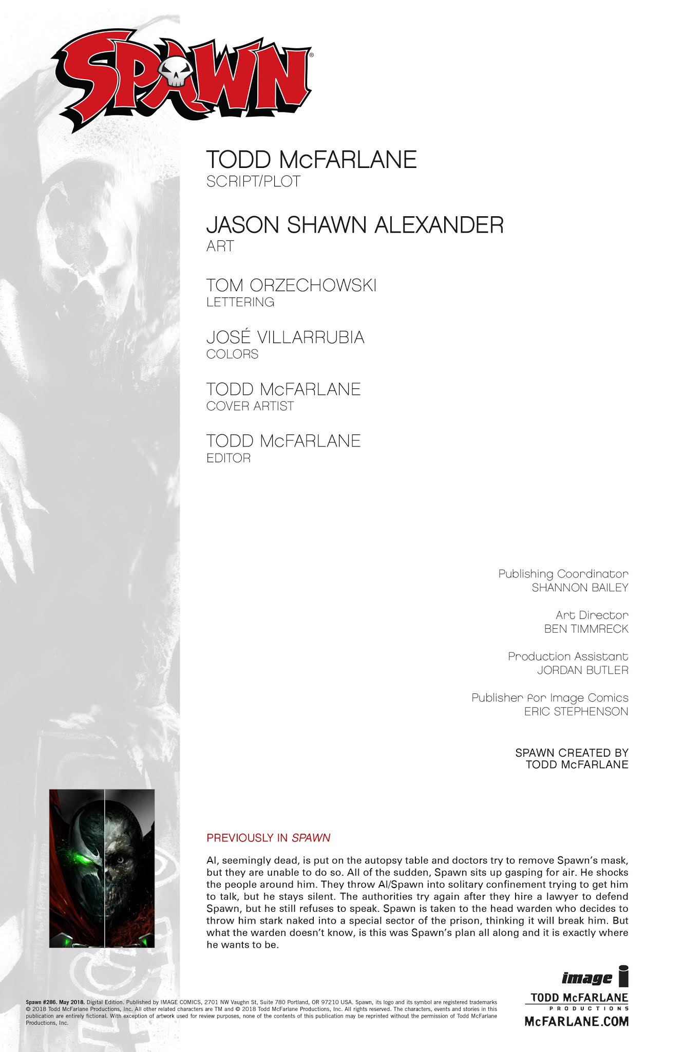 Read online Spawn comic -  Issue #286 - 2