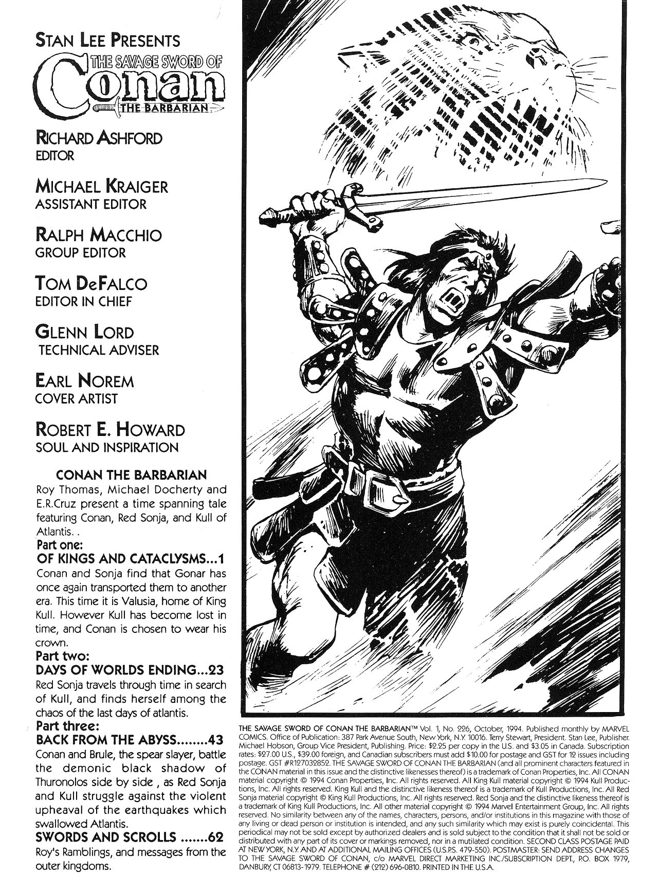 Read online The Savage Sword Of Conan comic -  Issue #226 - 2