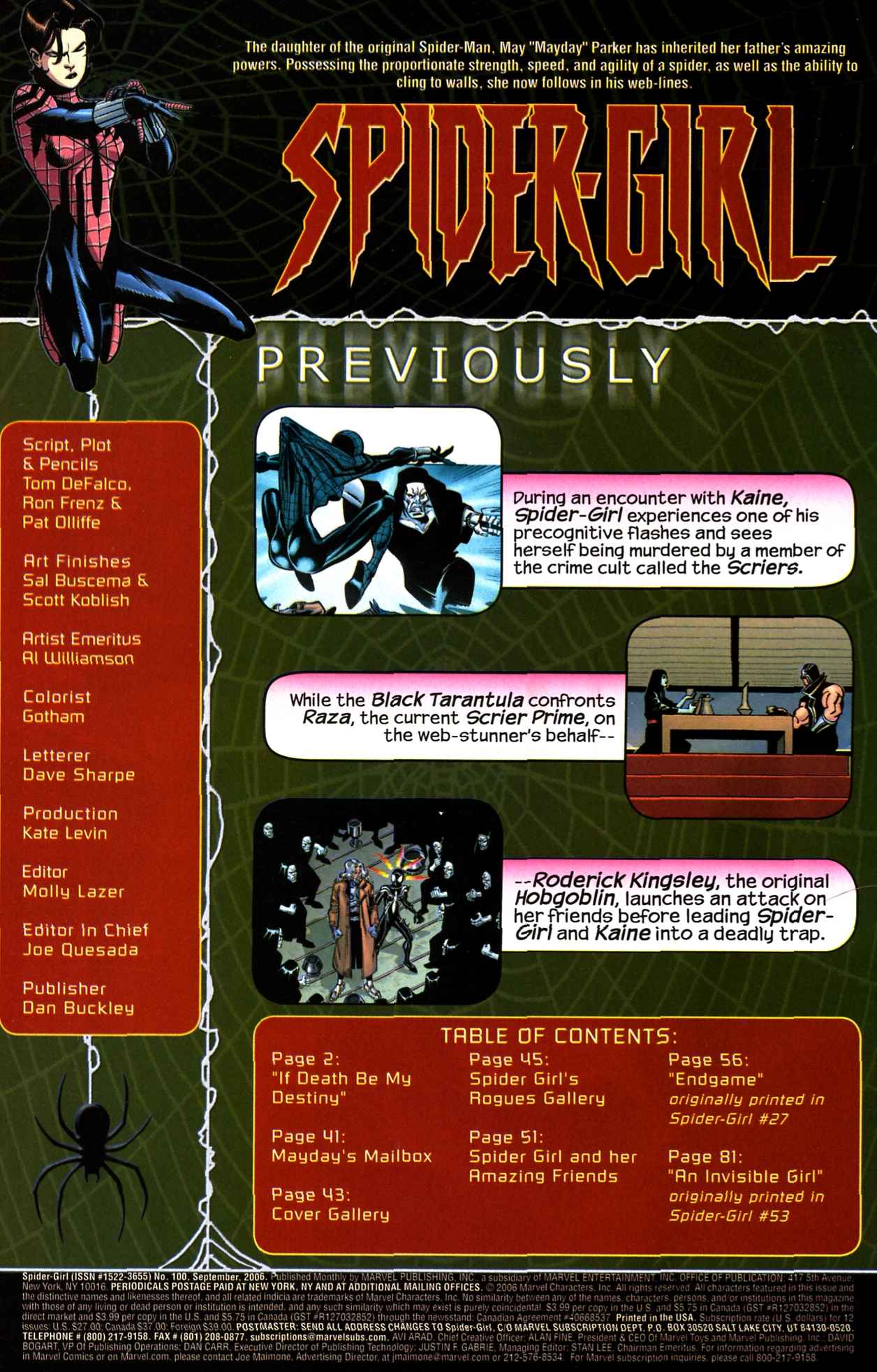 Read online Spider-Girl (1998) comic -  Issue #100 - 2