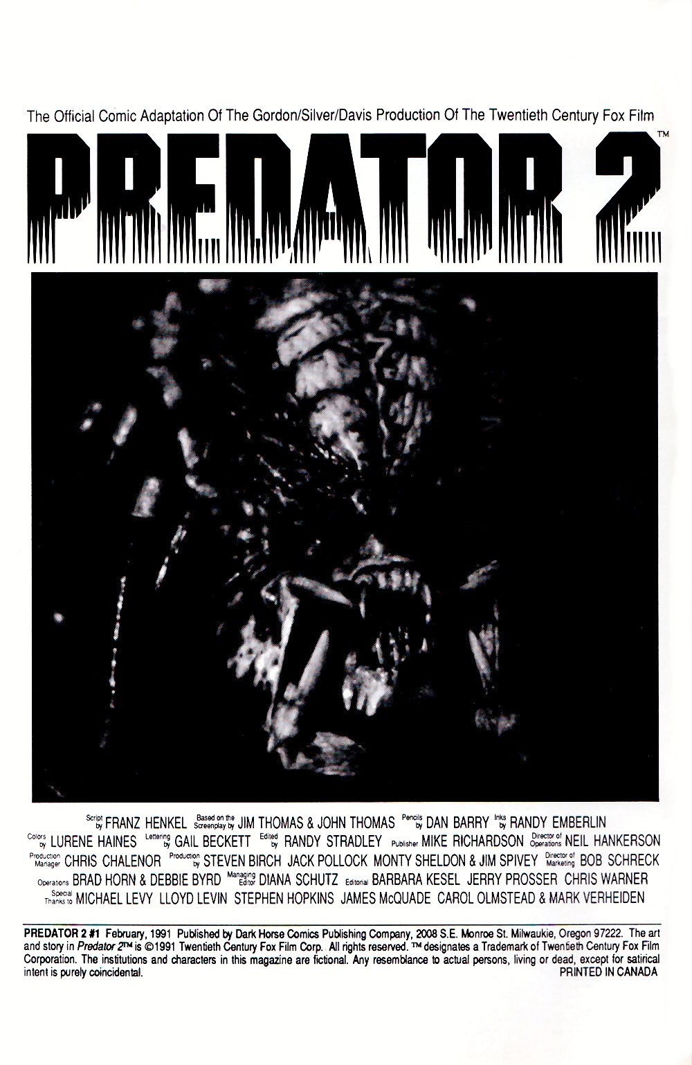 Read online Predator 2 comic -  Issue #1 - 2