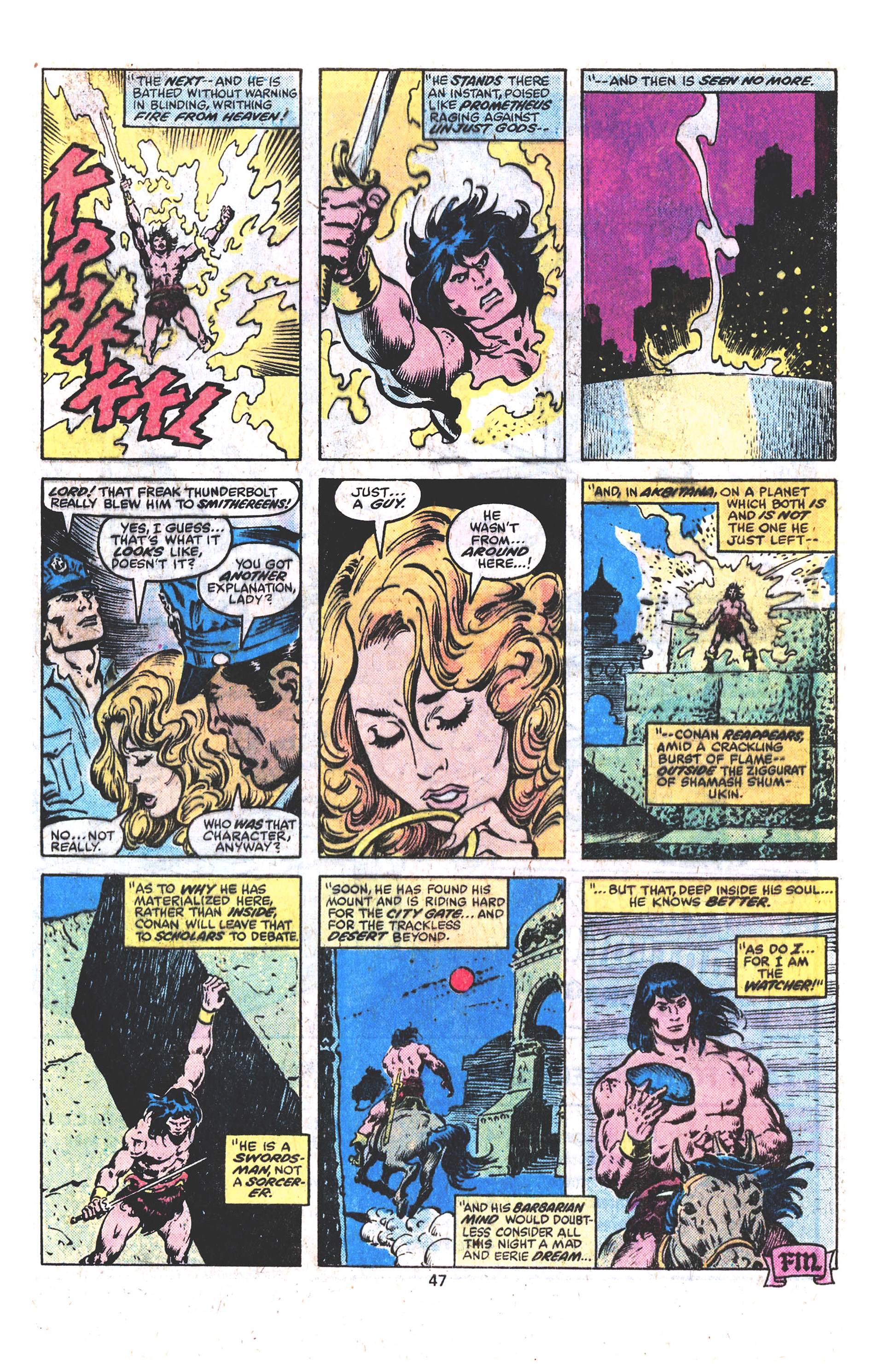 Read online What If? (1977) comic -  Issue #13 - Conan The Barbarian walked the Earth Today - 36