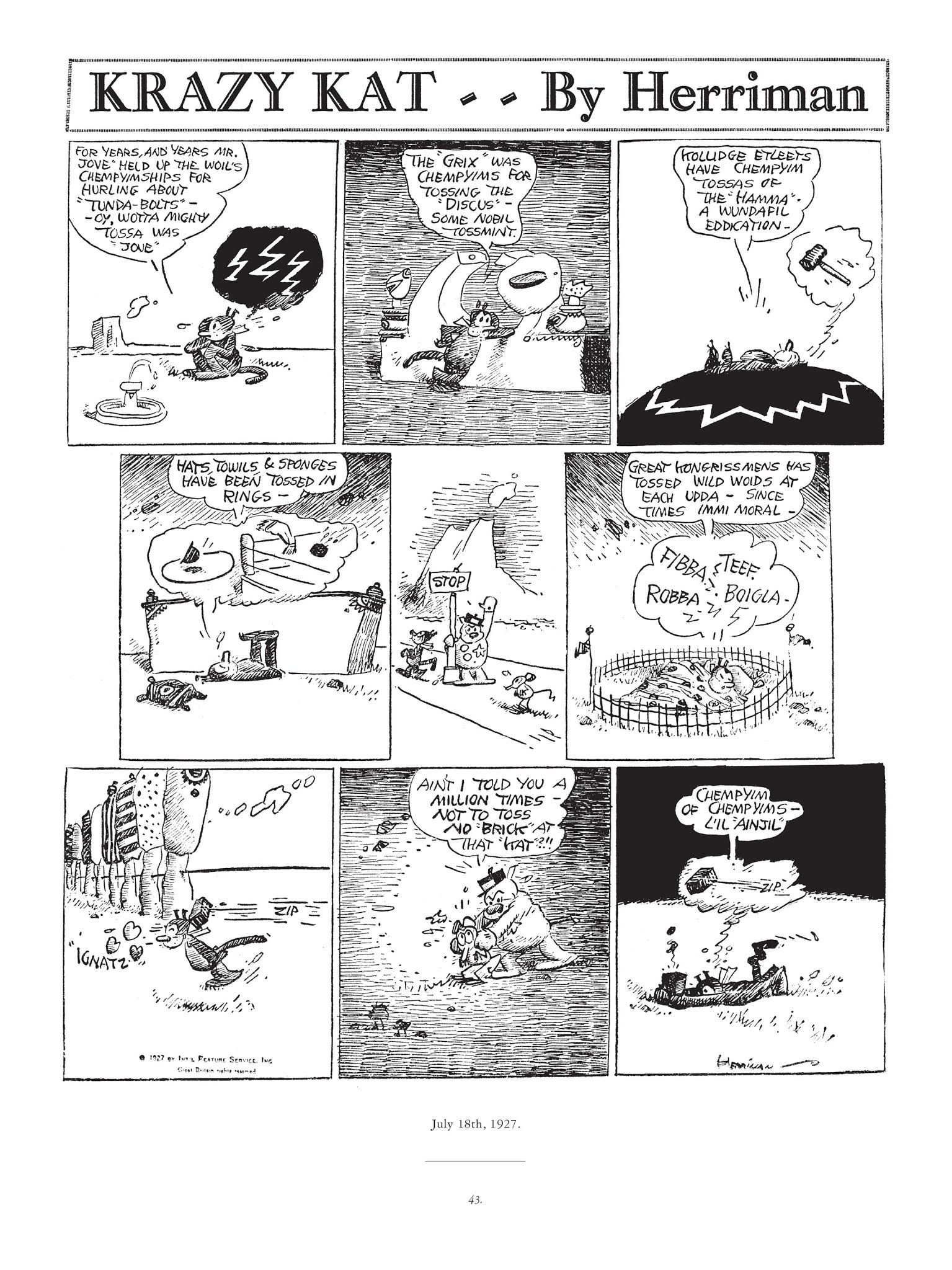 Read online Krazy & Ignatz comic -  Issue # TPB 5 - 43