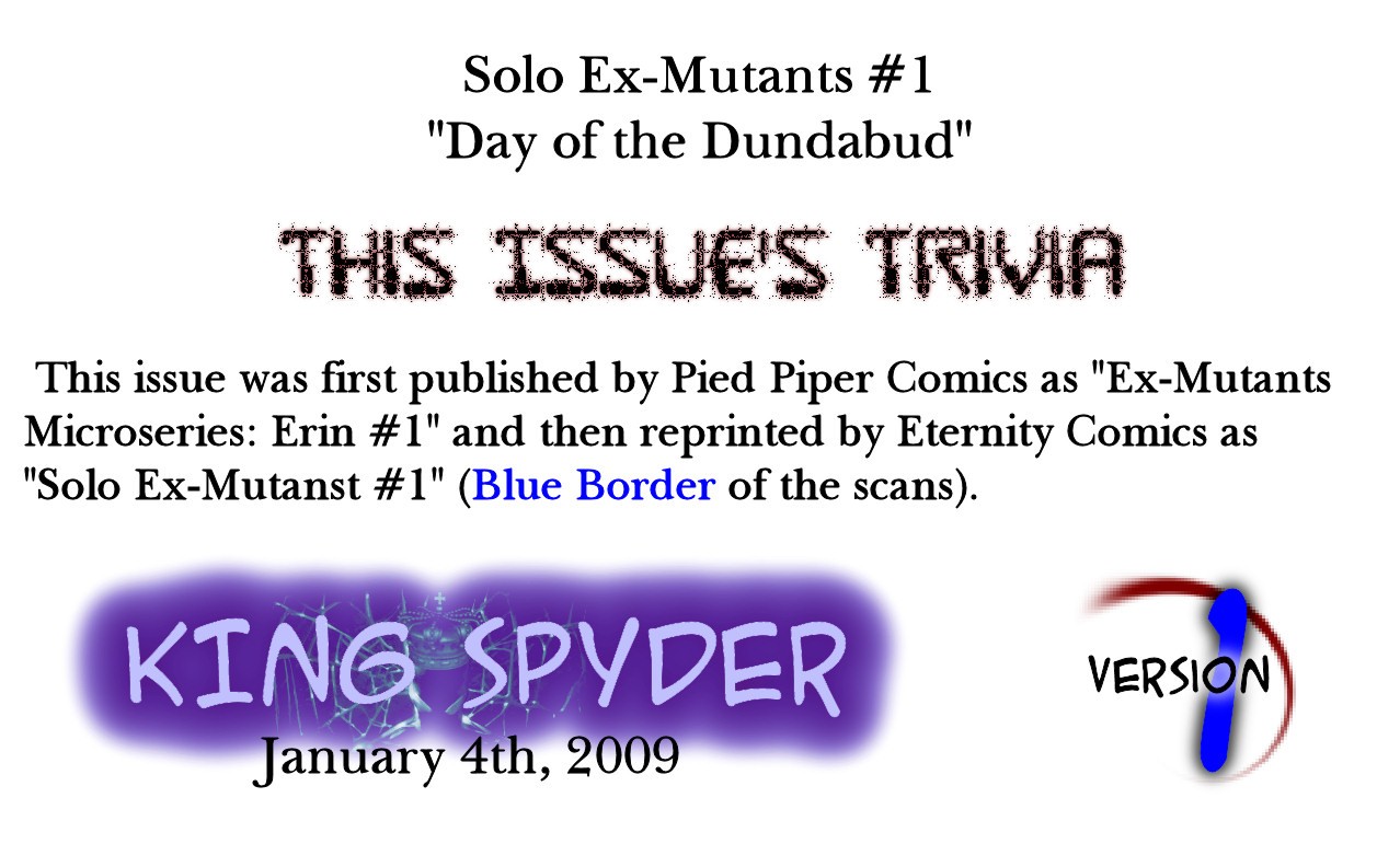 Read online Solo Ex-Mutants comic -  Issue #1 - 2