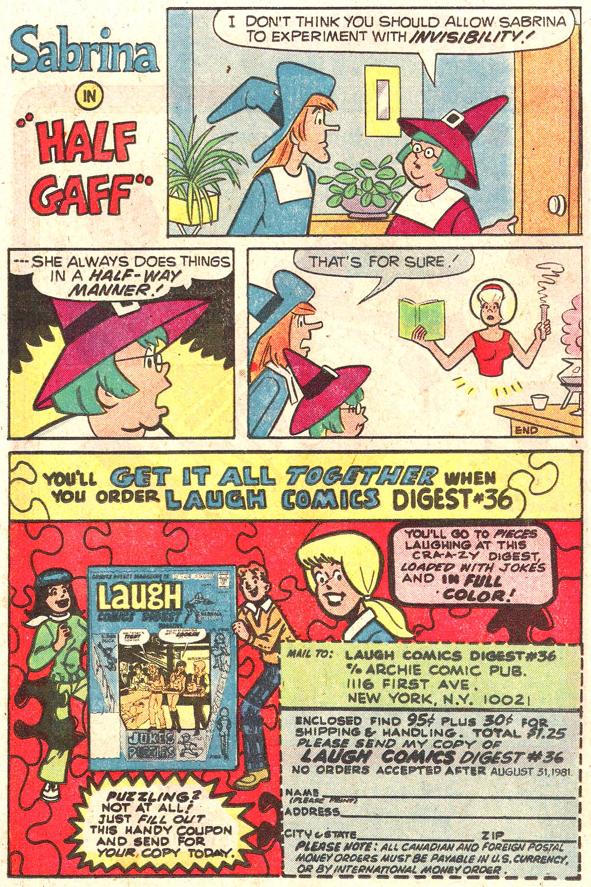 Read online Sabrina The Teenage Witch (1971) comic -  Issue #68 - 26
