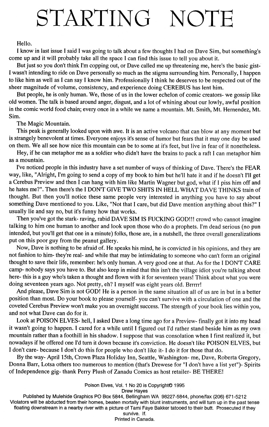 Read online Poison Elves (1993) comic -  Issue #20 - 2