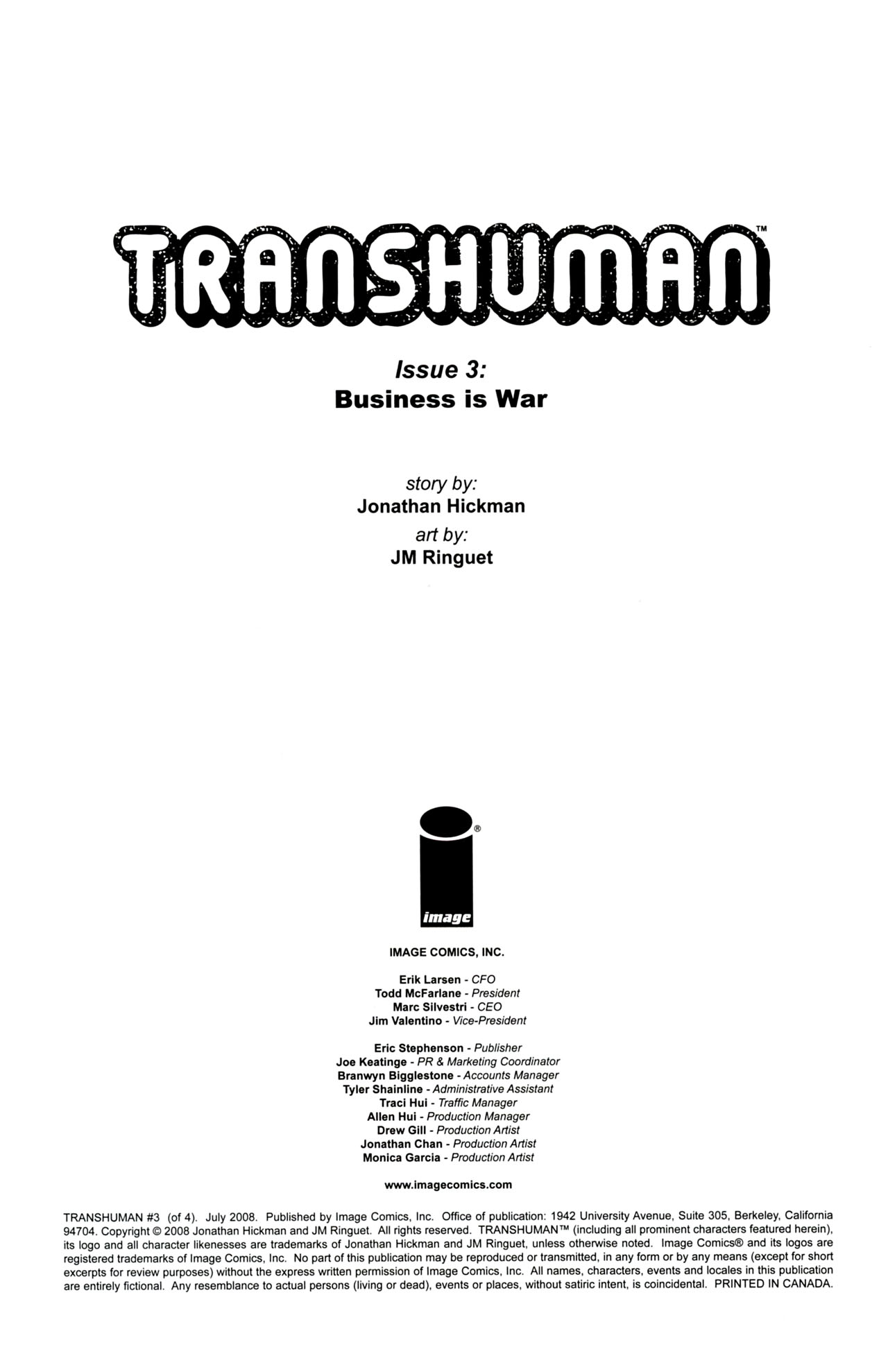 Read online Transhuman comic -  Issue #3 - 2