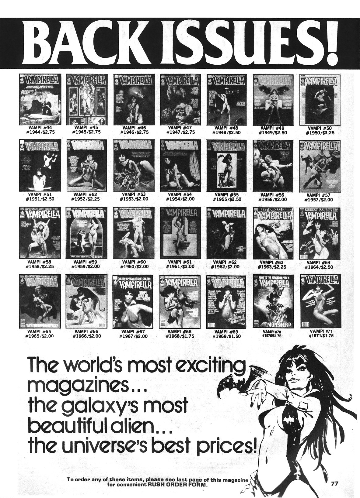 Read online Vampirella (1969) comic -  Issue #72 - 77