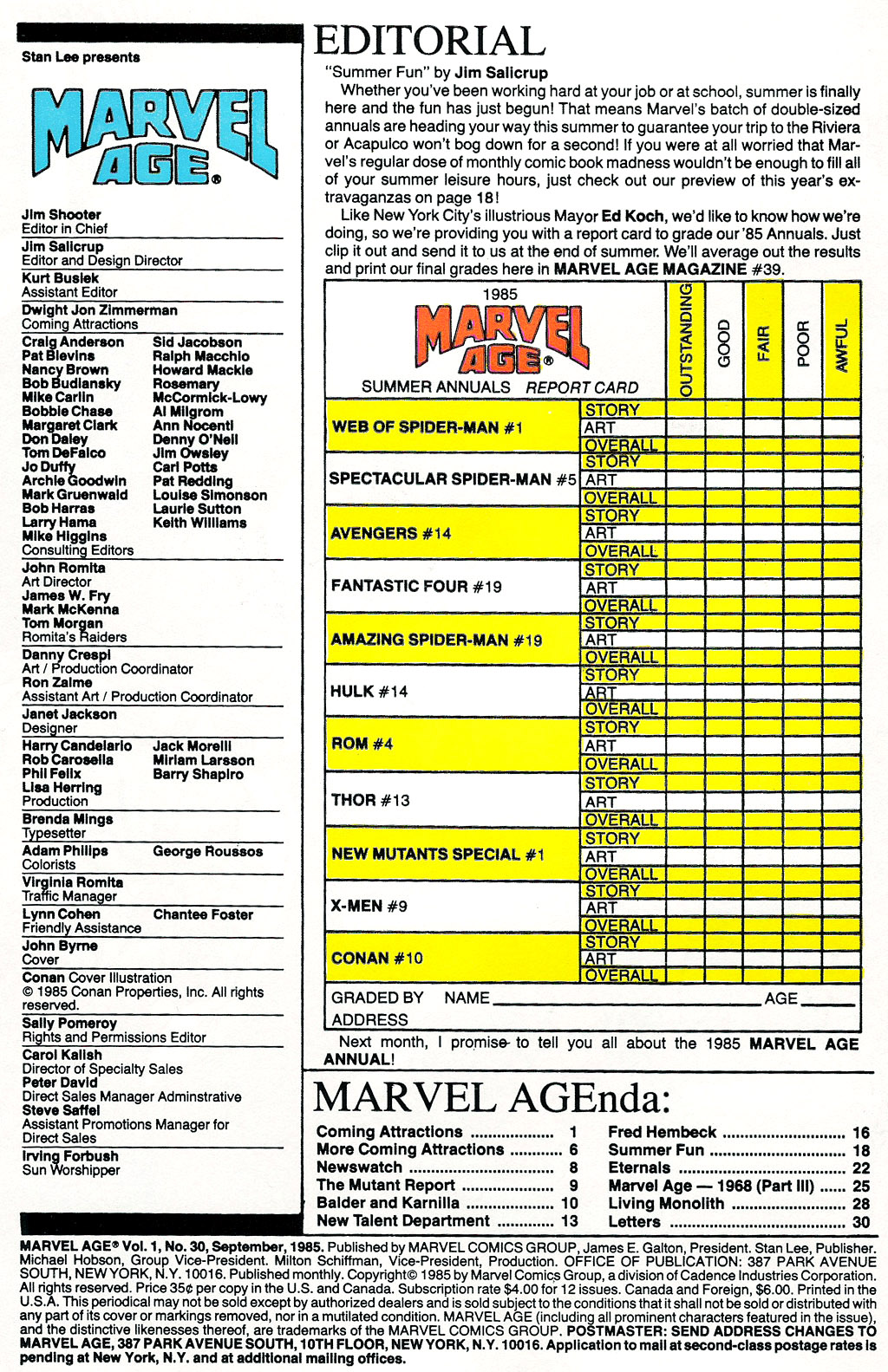 Read online Marvel Age comic -  Issue #30 - 2