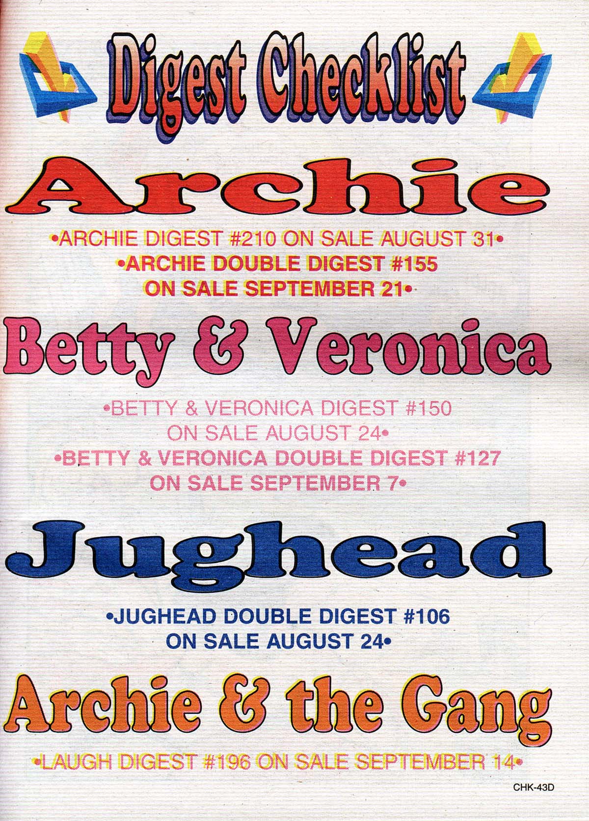 Read online Betty and Veronica Digest Magazine comic -  Issue #150 - 61