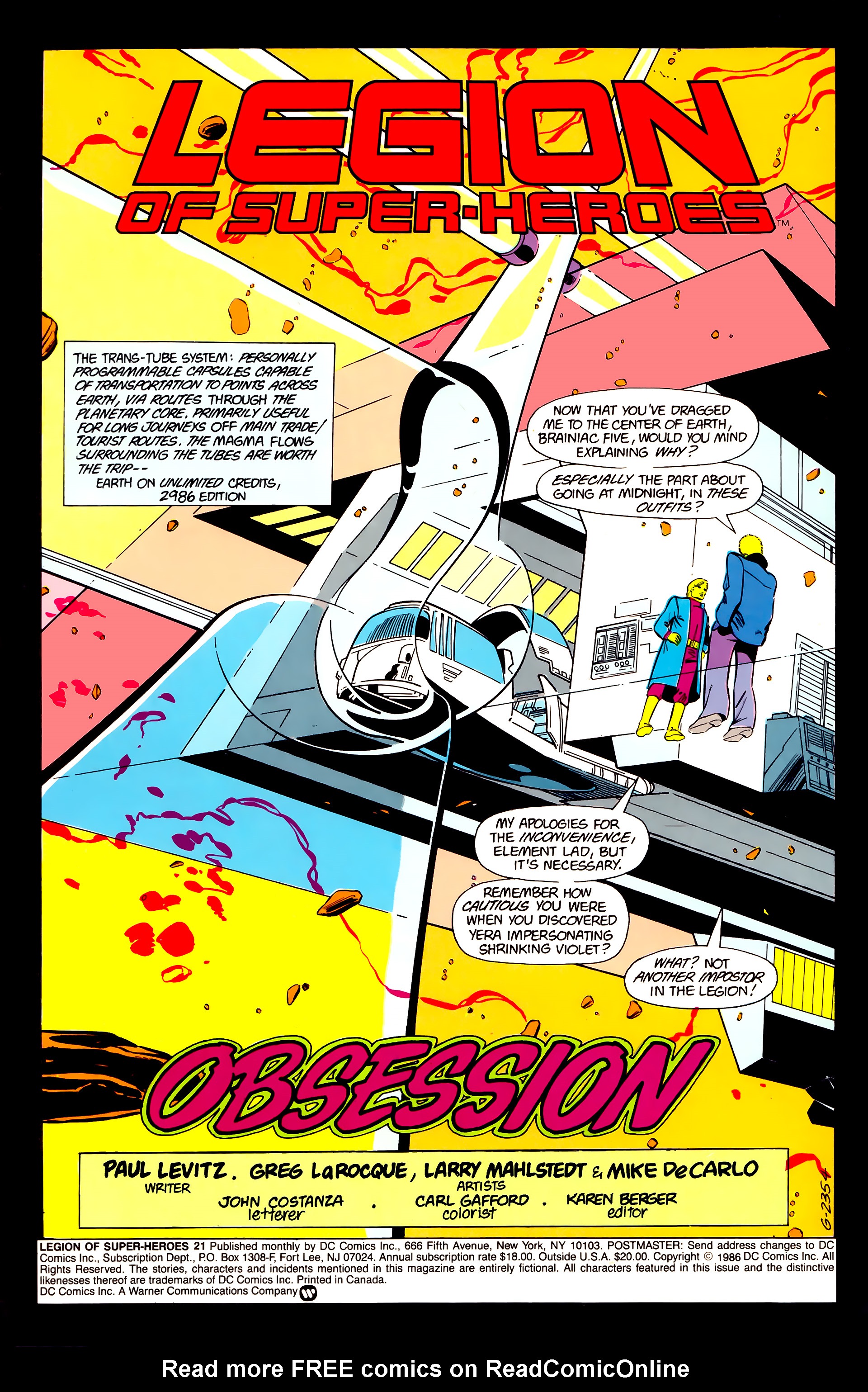 Read online Legion of Super-Heroes (1984) comic -  Issue #21 - 3