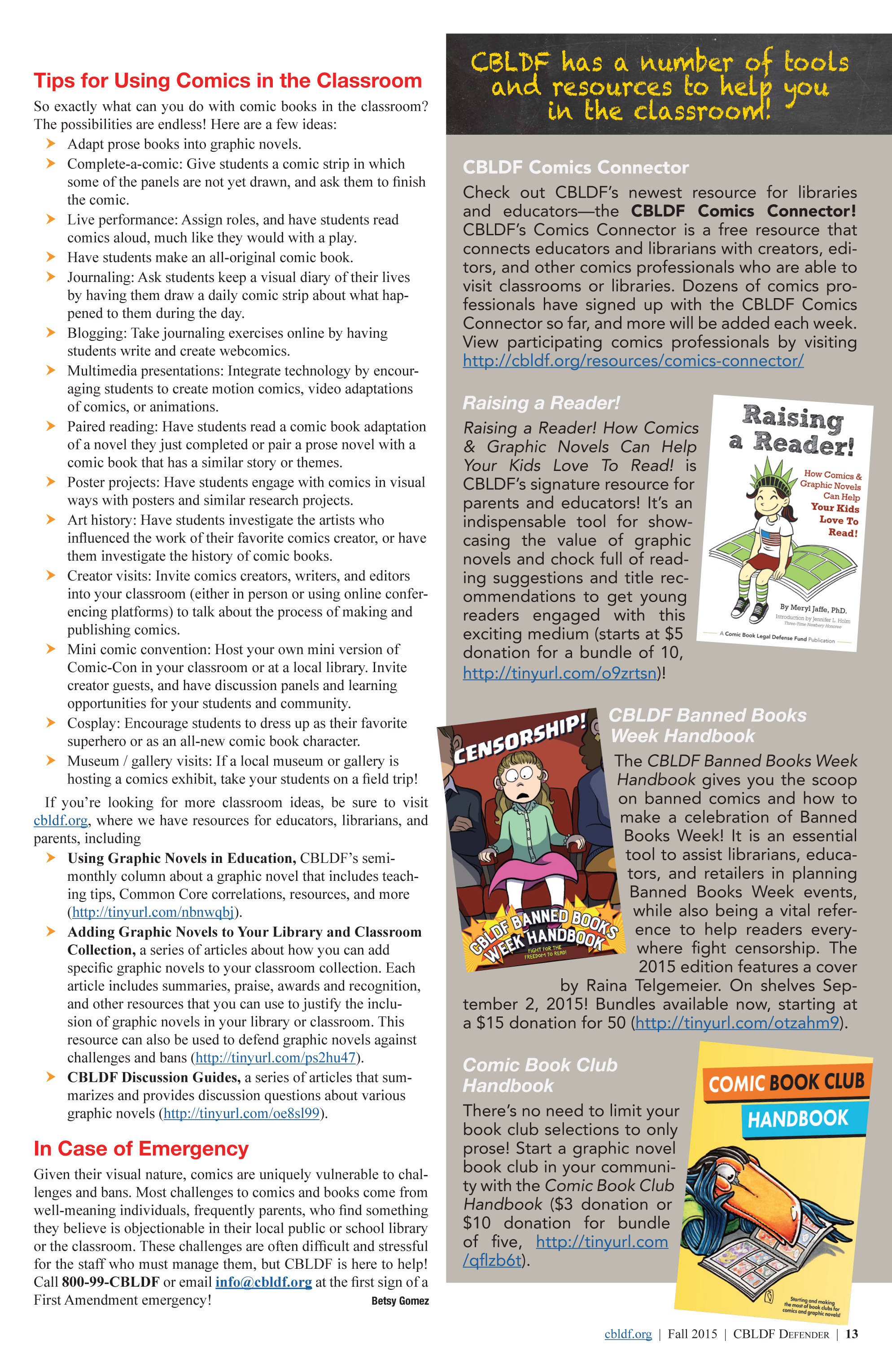 Read online CBLDF Defender comic -  Issue #3 - 13