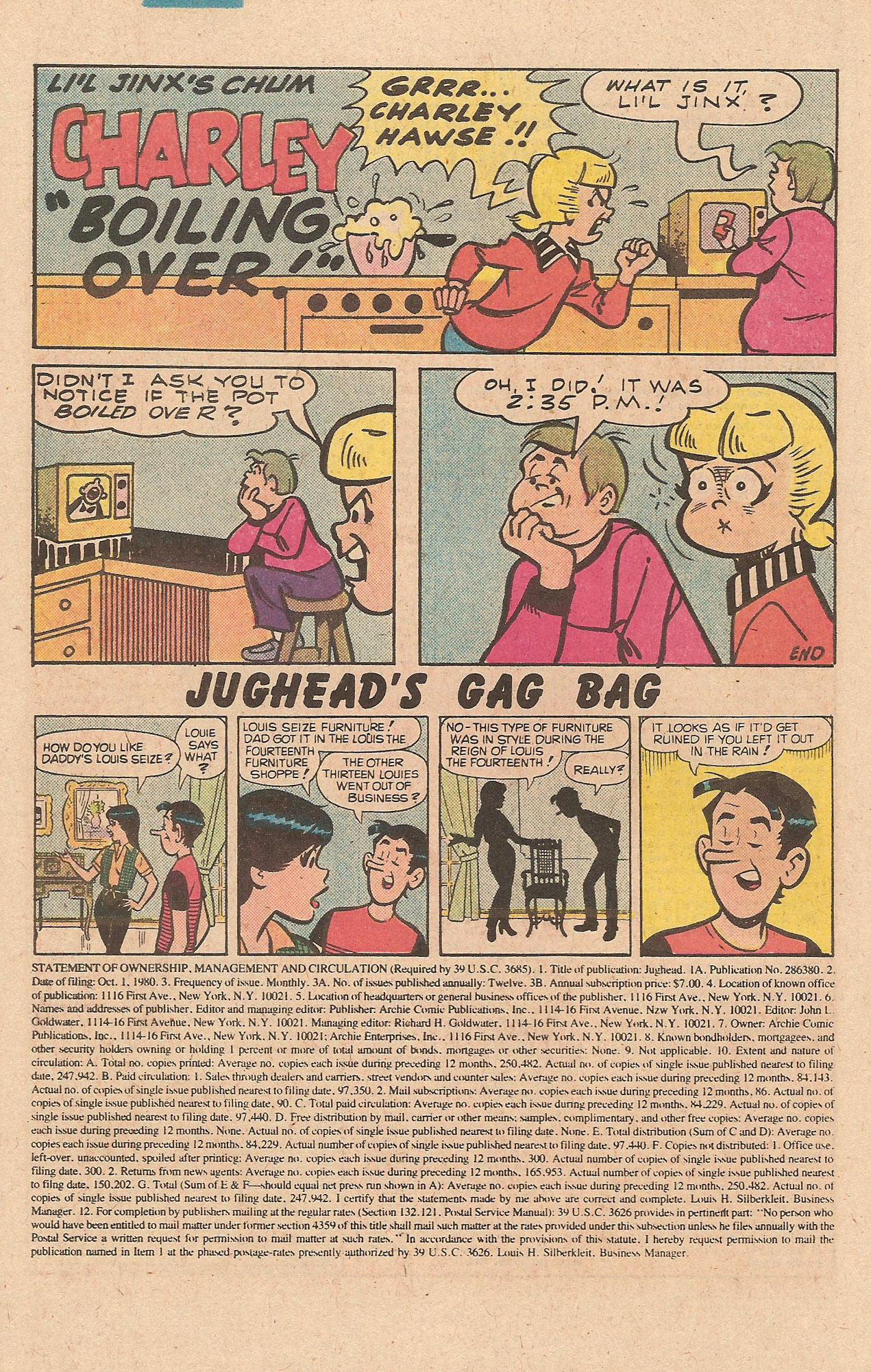Read online Jughead (1965) comic -  Issue #311 - 10