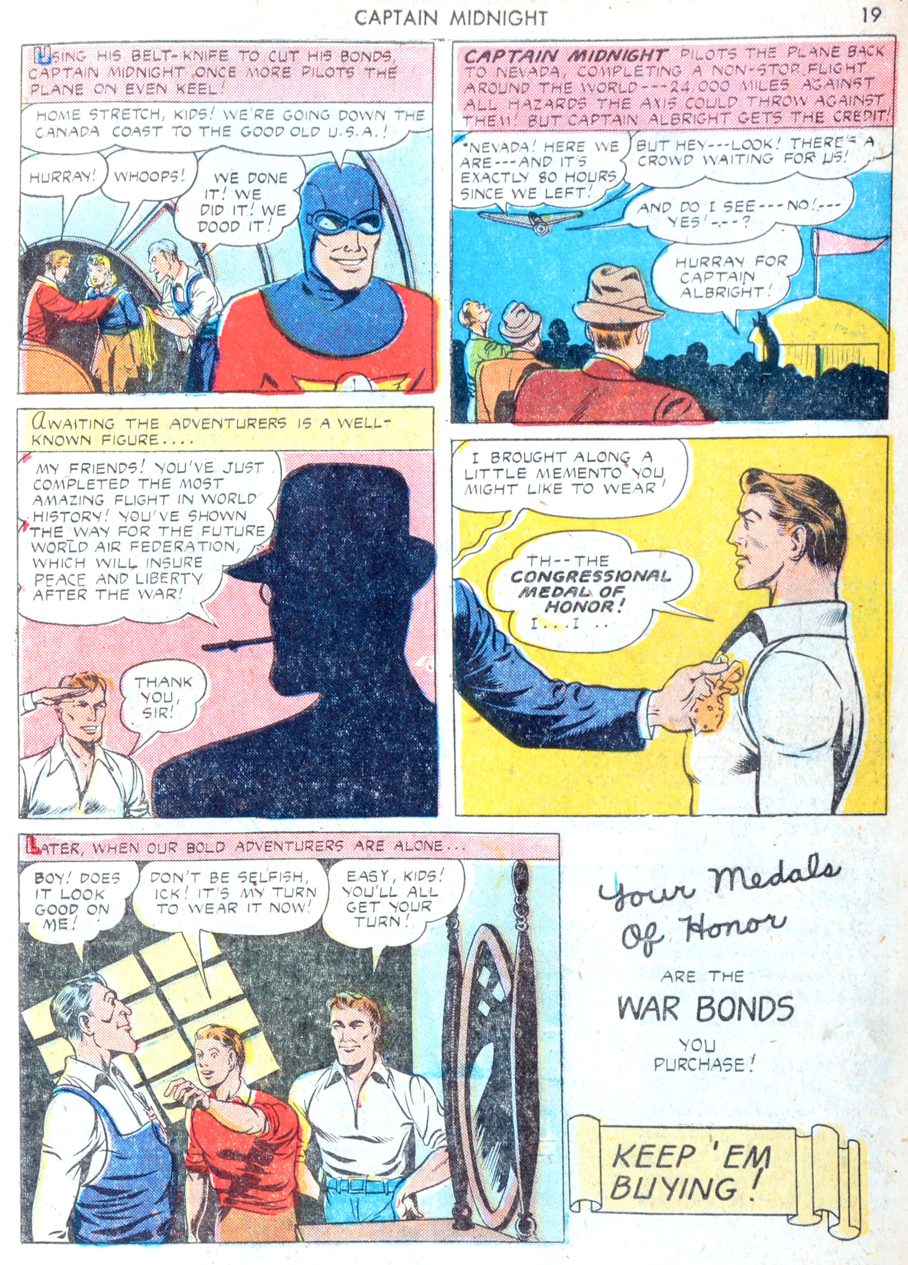 Read online Captain Midnight (1942) comic -  Issue #13 - 19