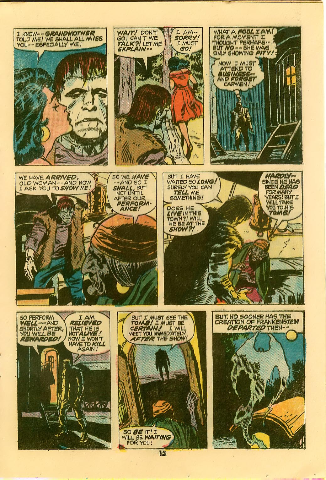 Read online Frankenstein (1973) comic -  Issue #7 - 10