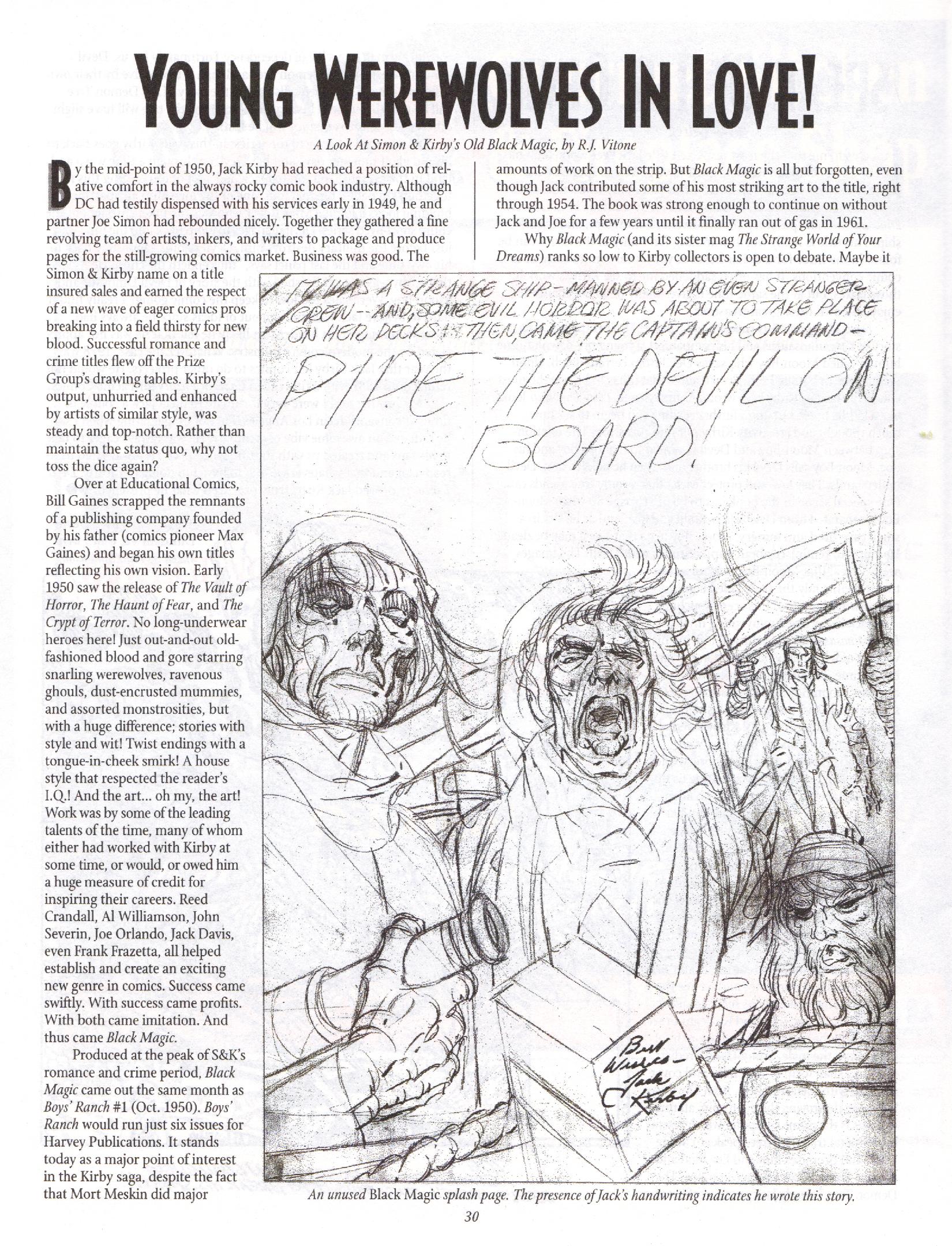 Read online The Jack Kirby Collector comic -  Issue #13 - 30