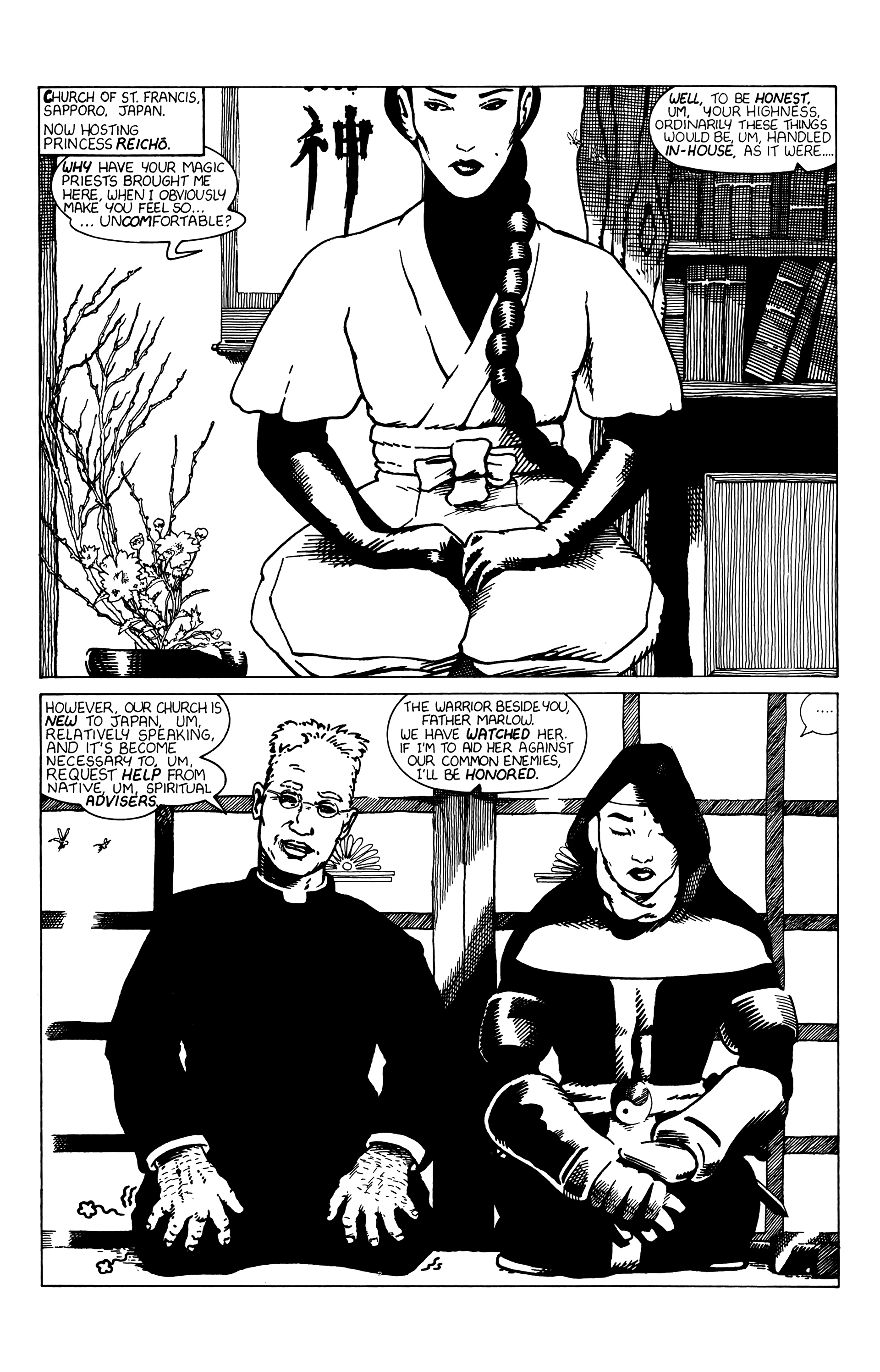 Read online Warrior Nun: Black & White comic -  Issue #8 - 4