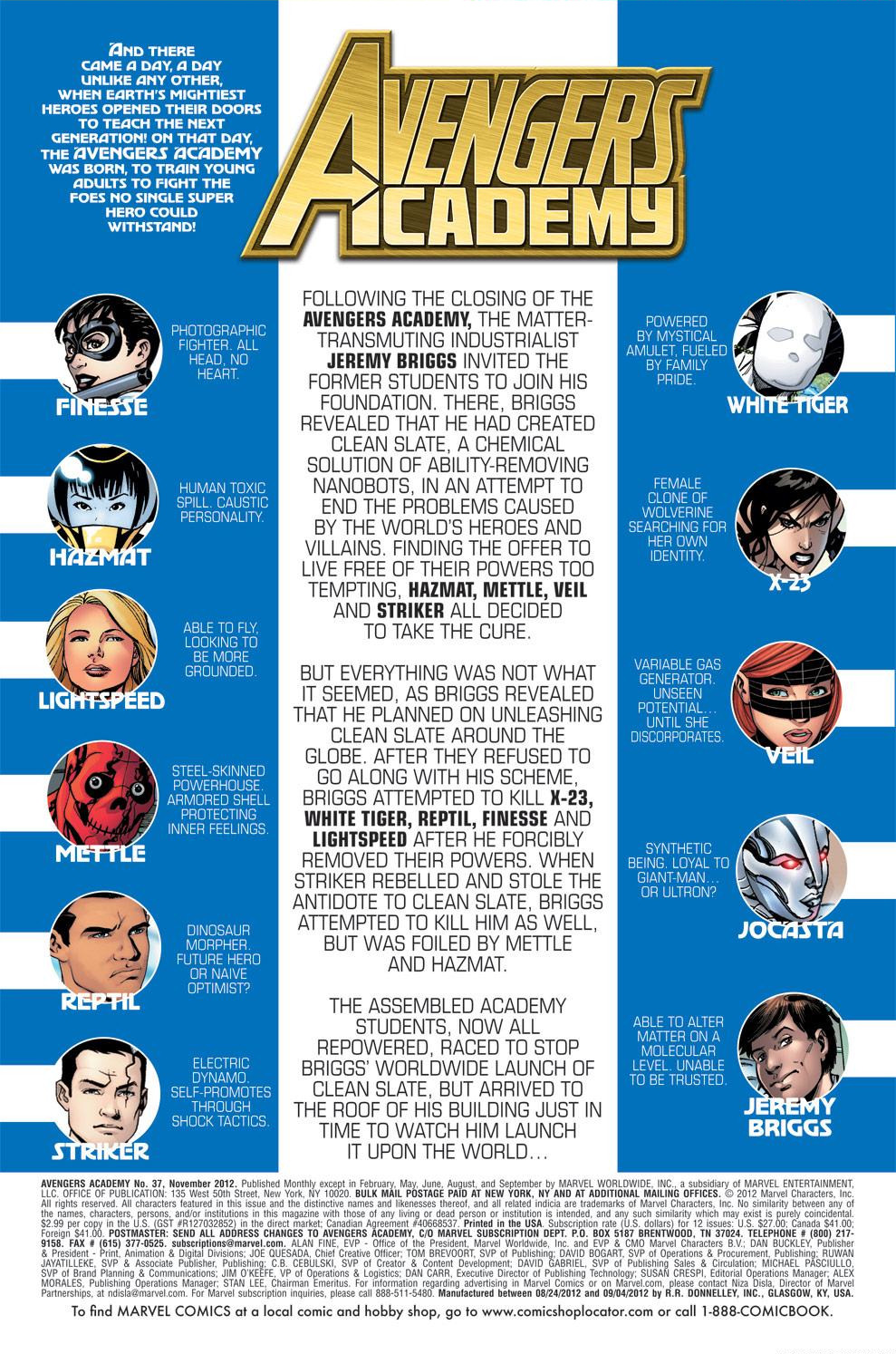 Read online Avengers Academy comic -  Issue #37 - 2