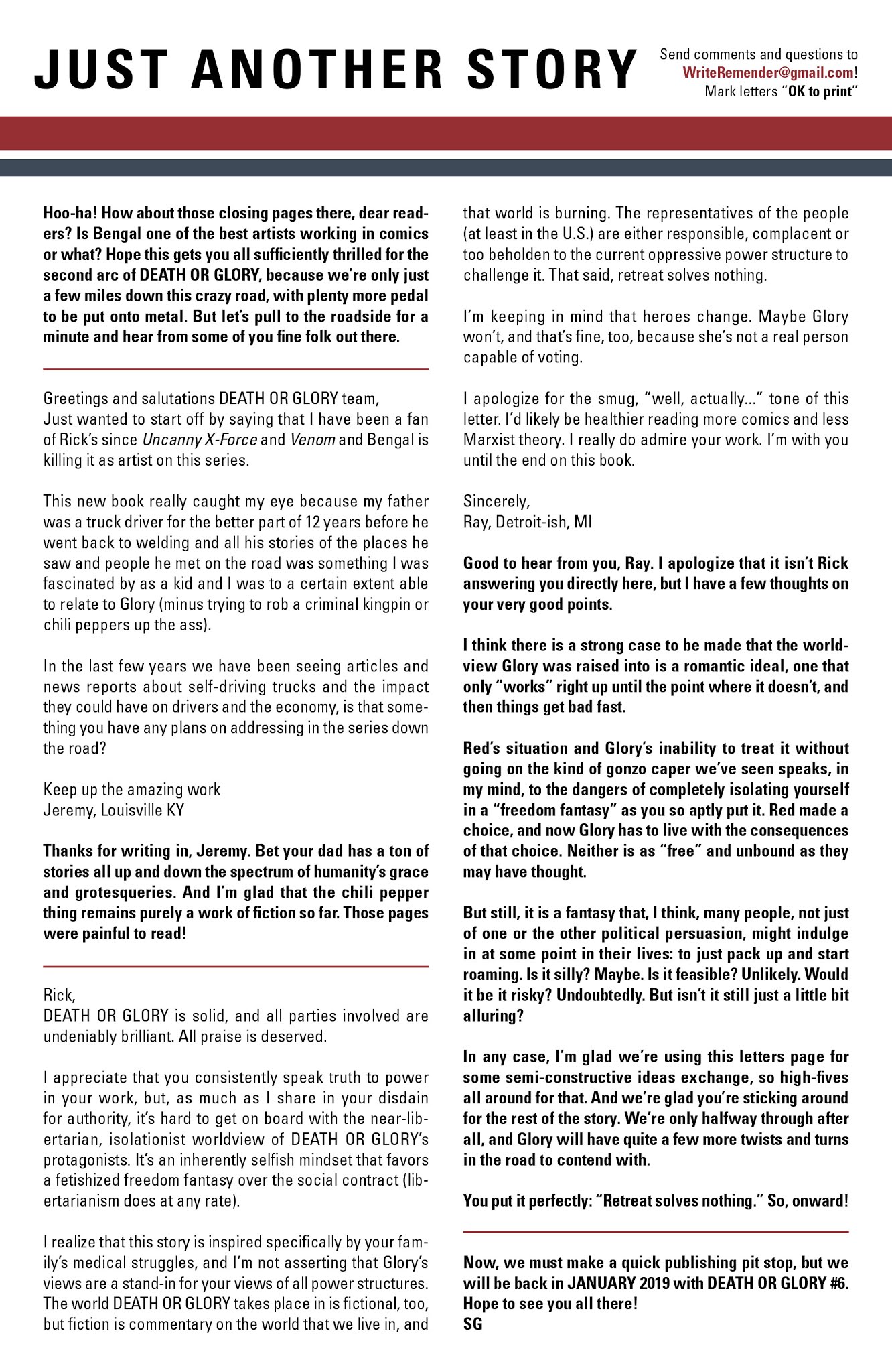 Read online Death Or Glory comic -  Issue #5 - 28