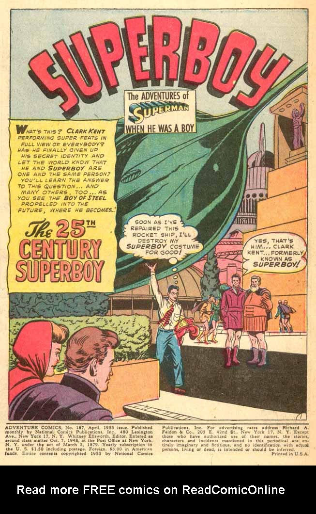 Adventure Comics (1938) issue 187 - Page 3