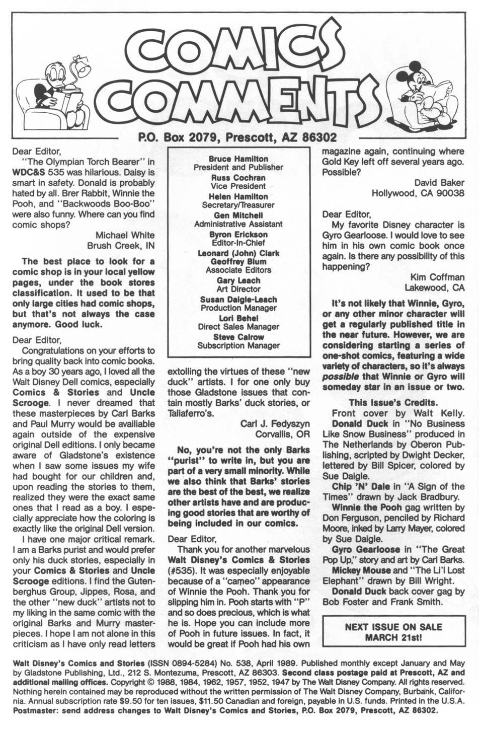 Read online Walt Disney's Comics and Stories comic -  Issue #538 - 2