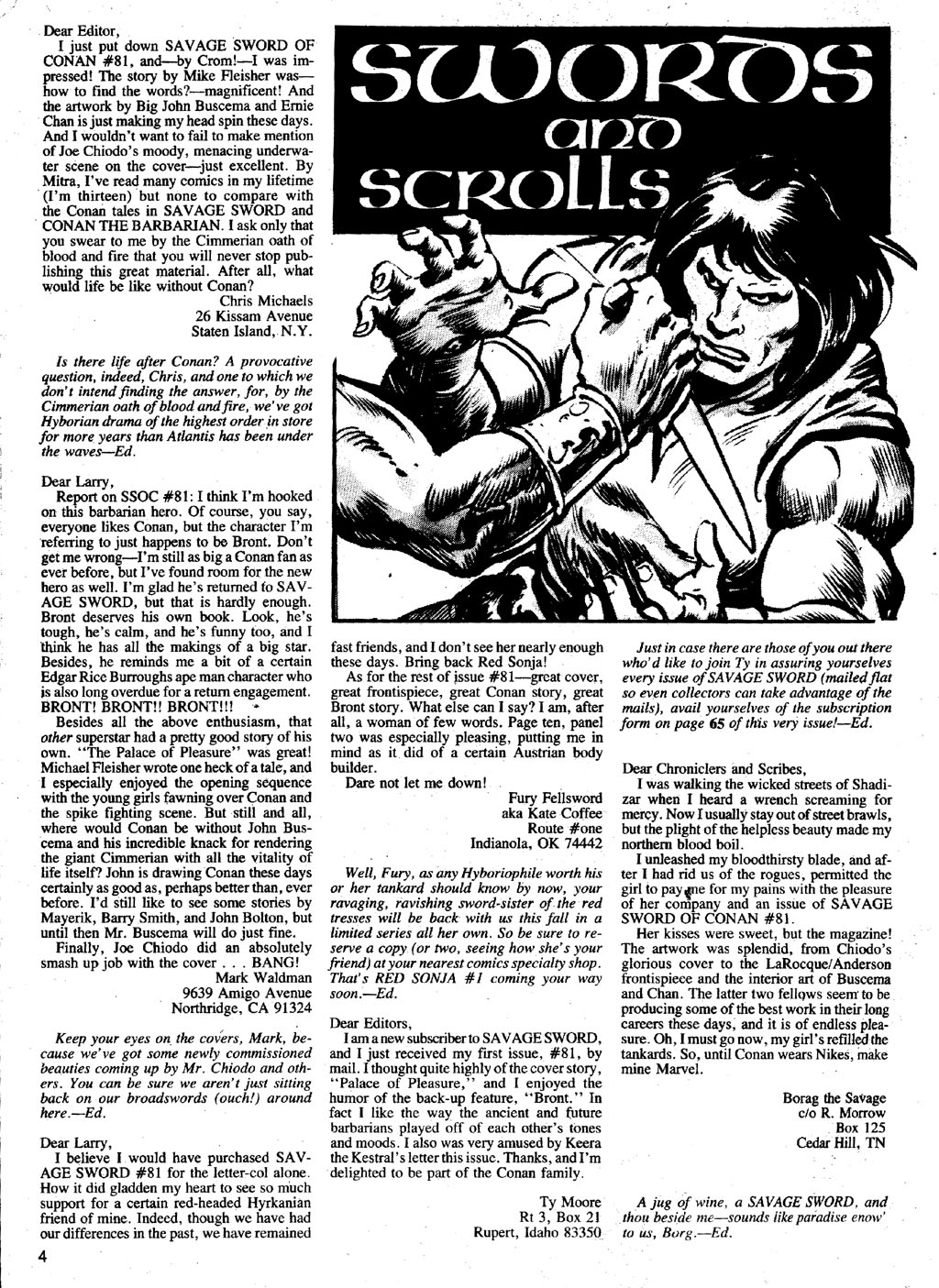 Read online The Savage Sword Of Conan comic -  Issue #84 - 4