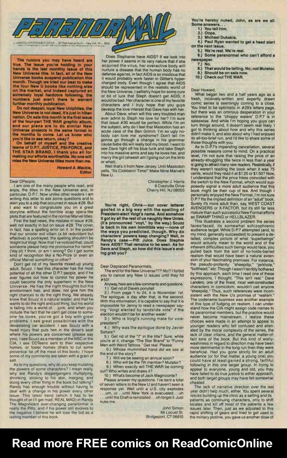 Read online D.P.7 comic -  Issue #32 - 32