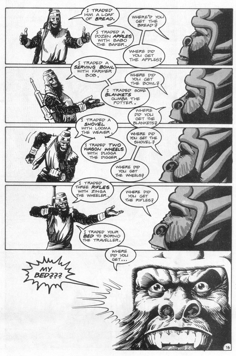 Read online Planet of the Apes (1990) comic -  Issue #12 - 18