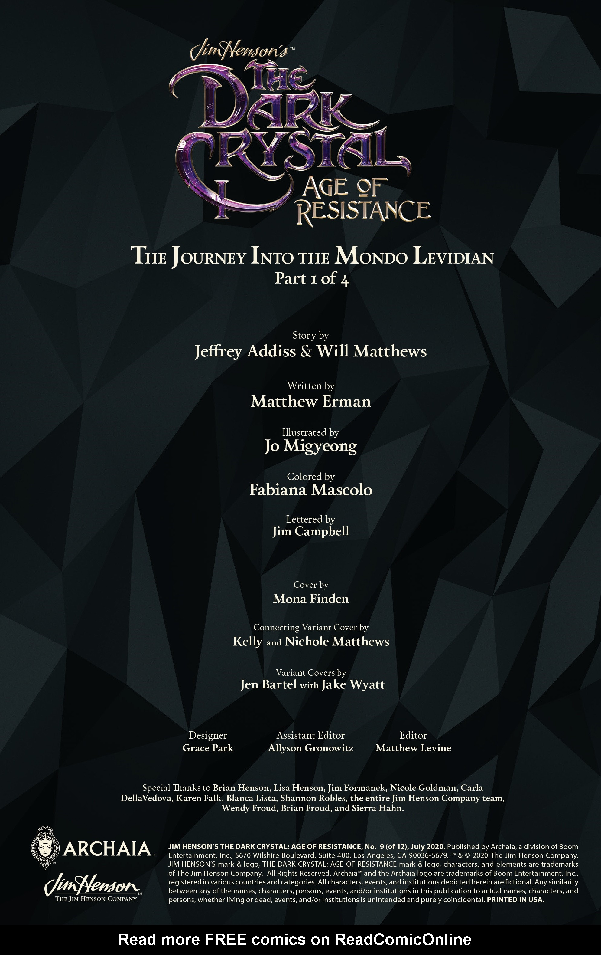 Read online Jim Henson's The Dark Crystal: Age of Resistance comic -  Issue #9 - 2
