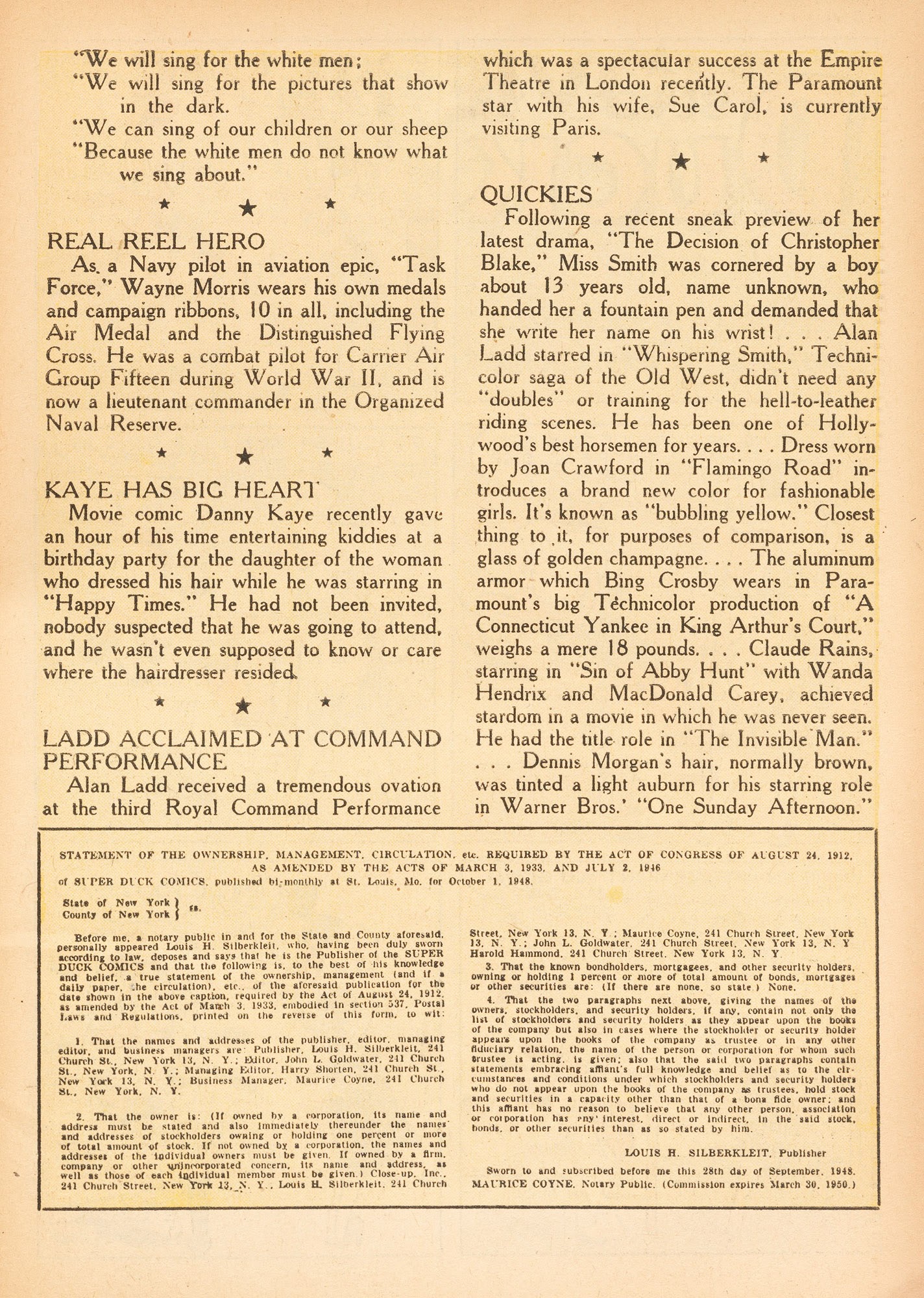 Read online Super Duck Comics comic -  Issue #26 - 39