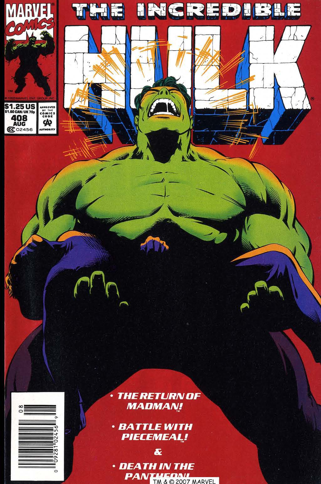 Read online The Incredible Hulk (1968) comic -  Issue #408 - 1