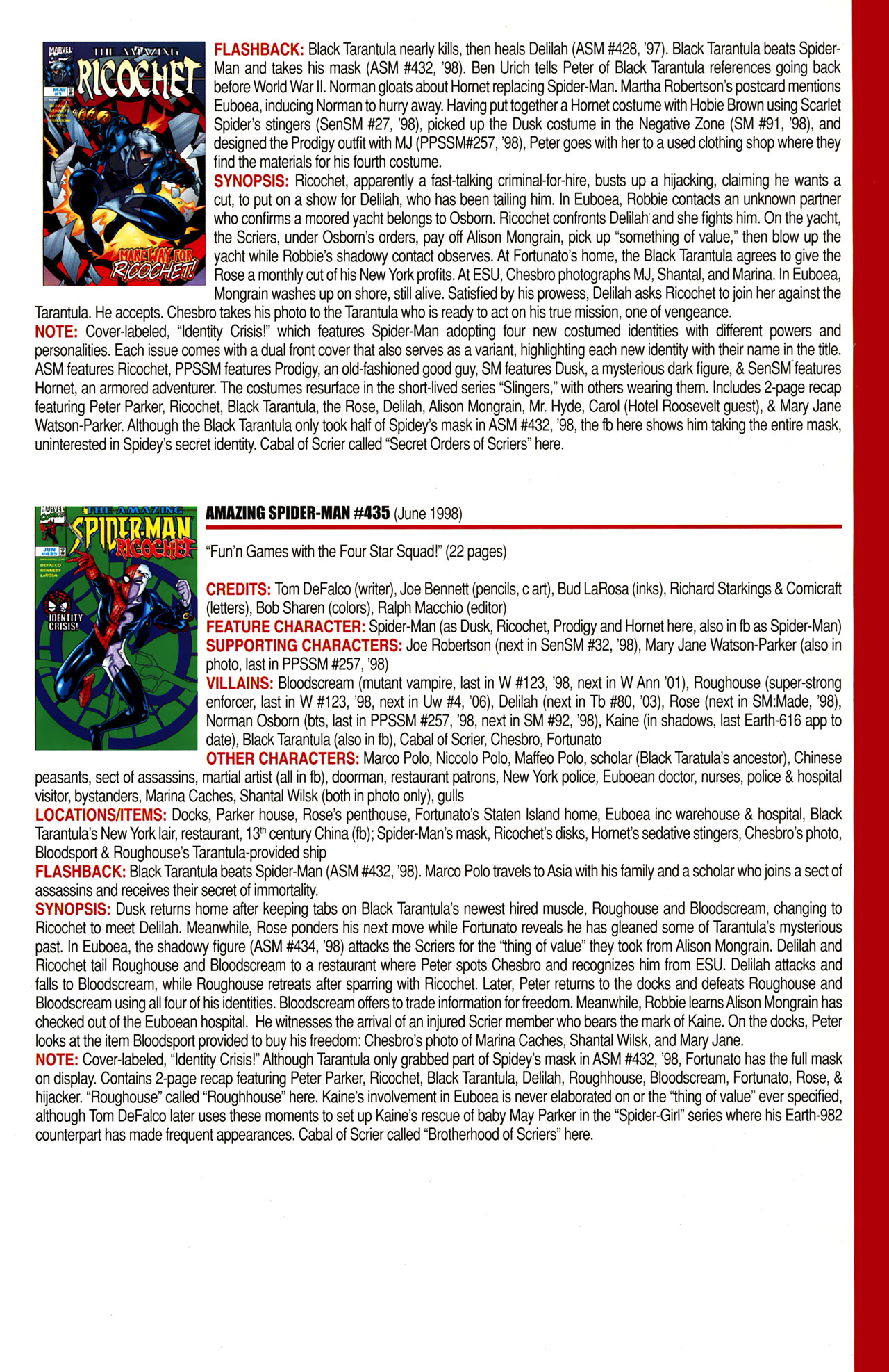 Read online Official Index to the Marvel Universe comic -  Issue #10 - 23