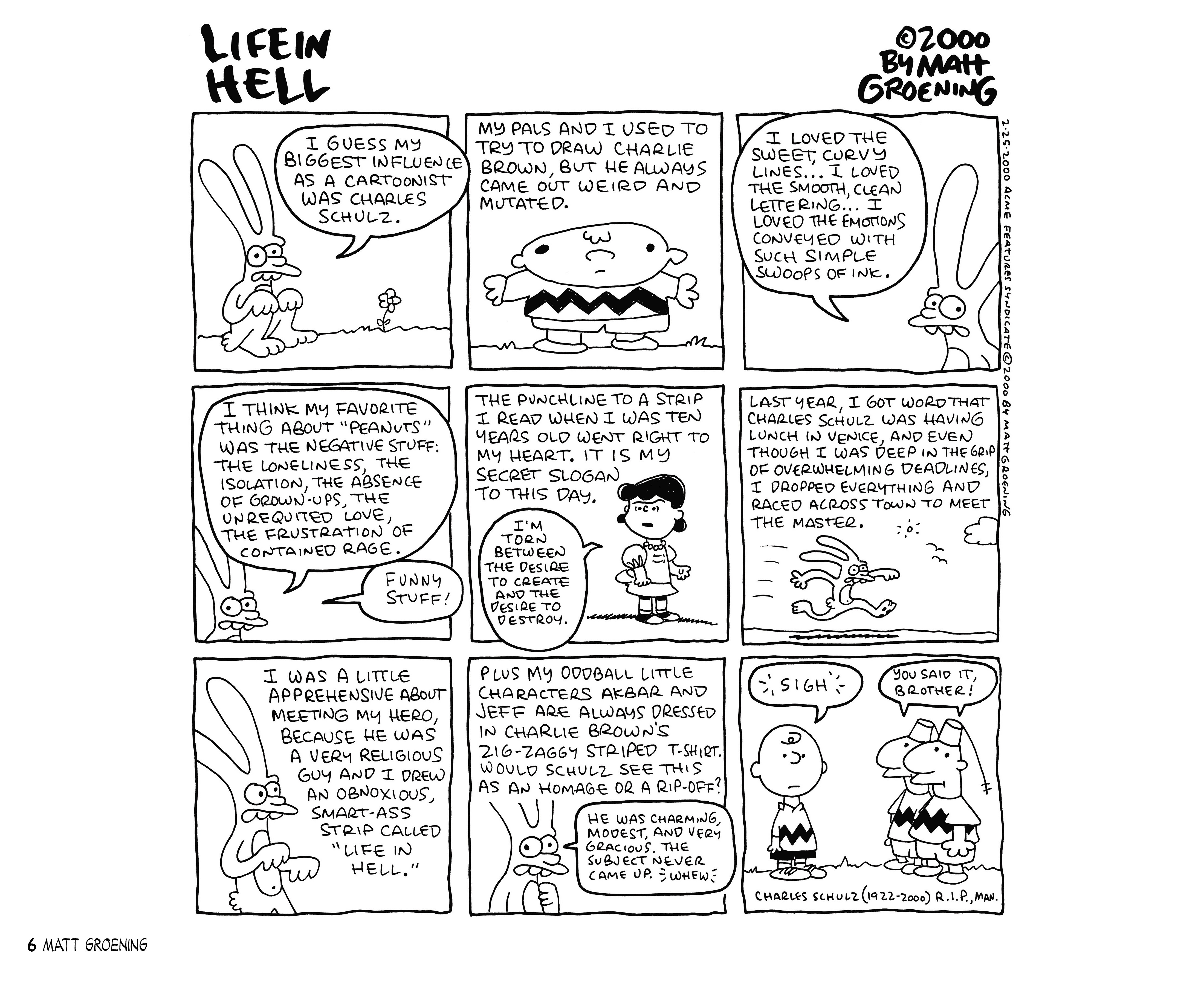 Read online Peanuts: A Tribute to Charles M. Schulz comic -  Issue # TPB (Part 1) - 10