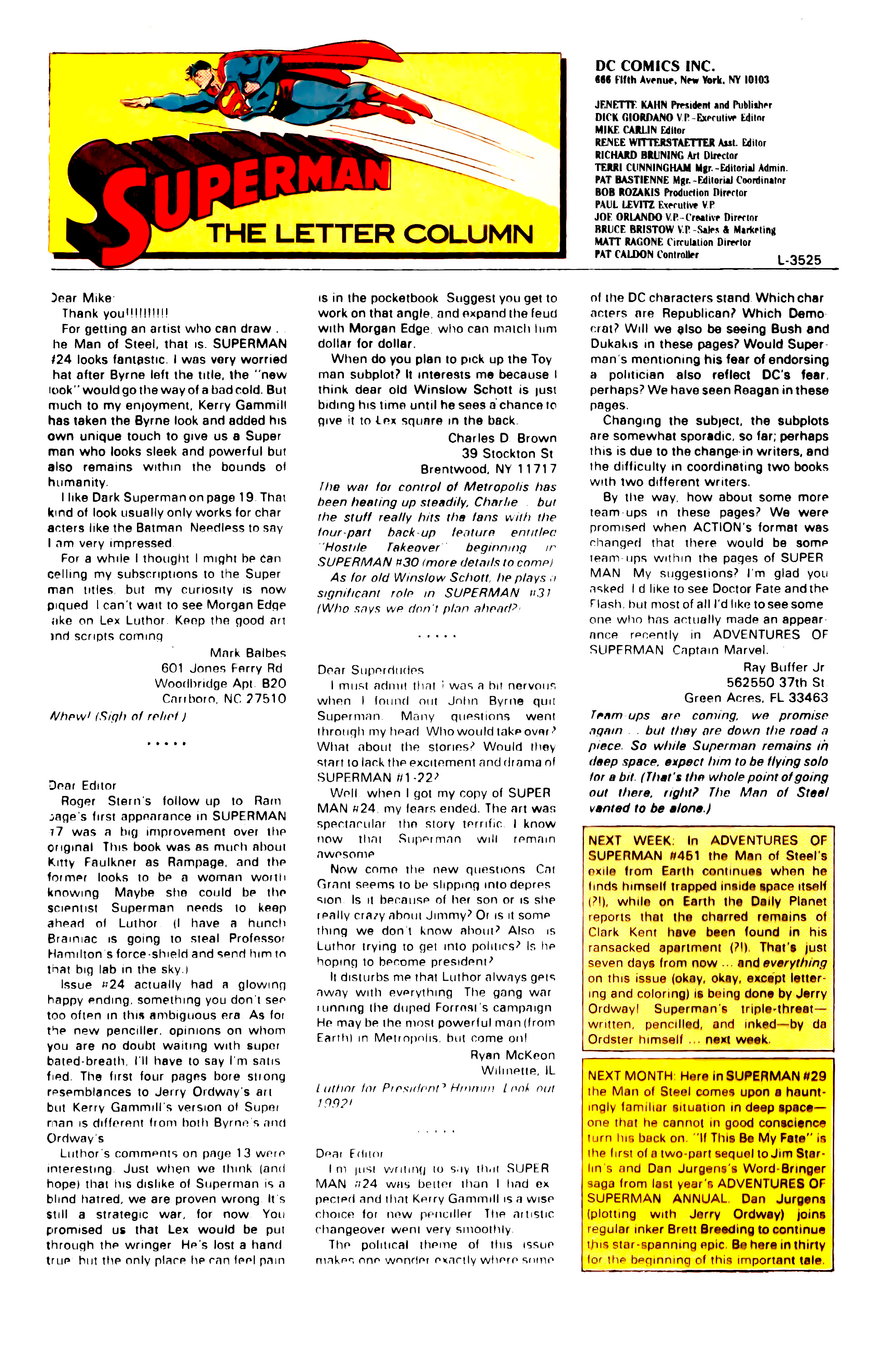 Read online Superman (1987) comic -  Issue #28 - 23