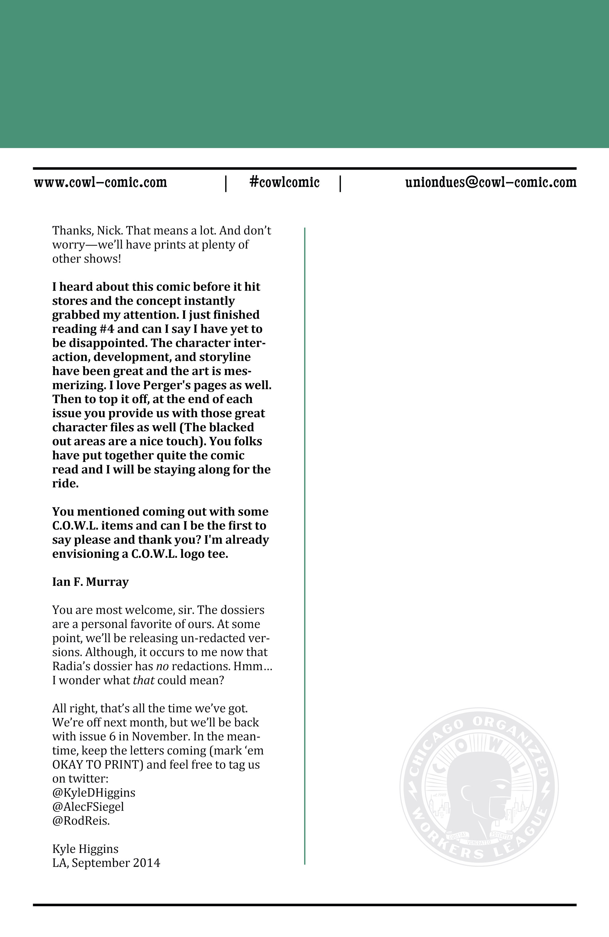 Read online C.O.W.L. comic -  Issue #5 - 28