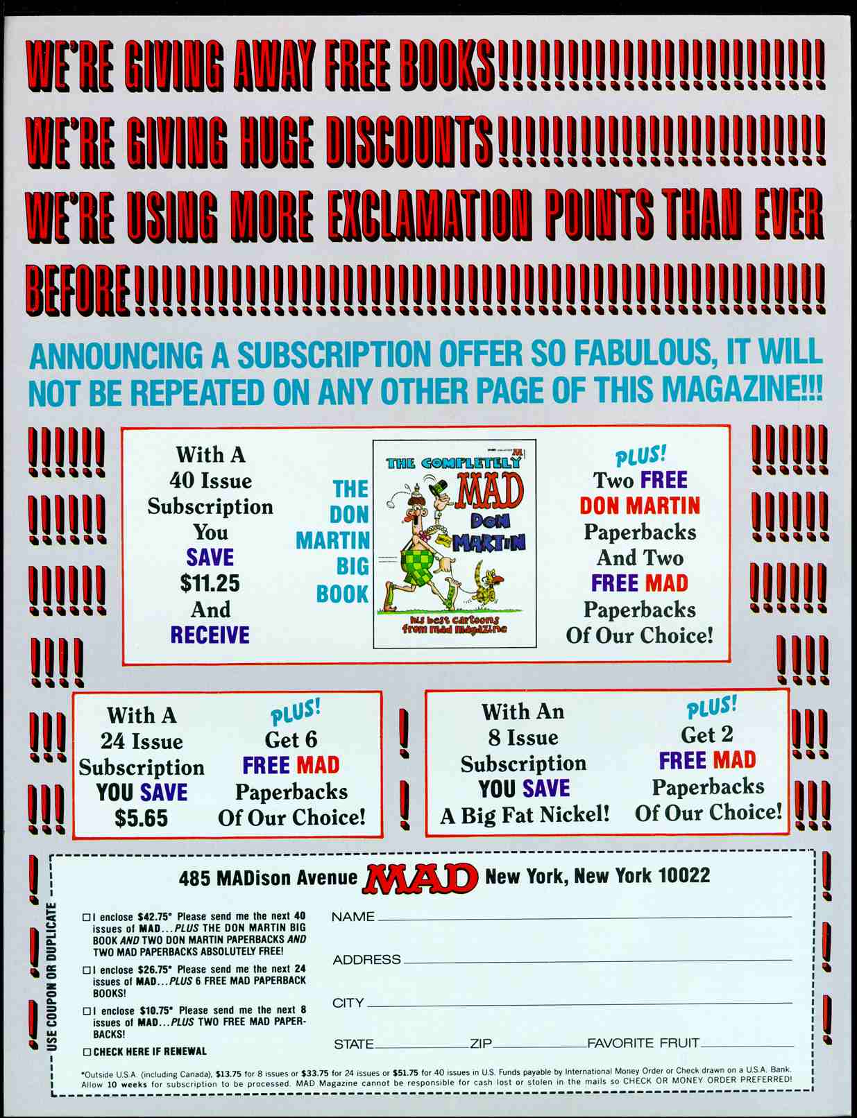 Read online MAD comic -  Issue #264 - 2