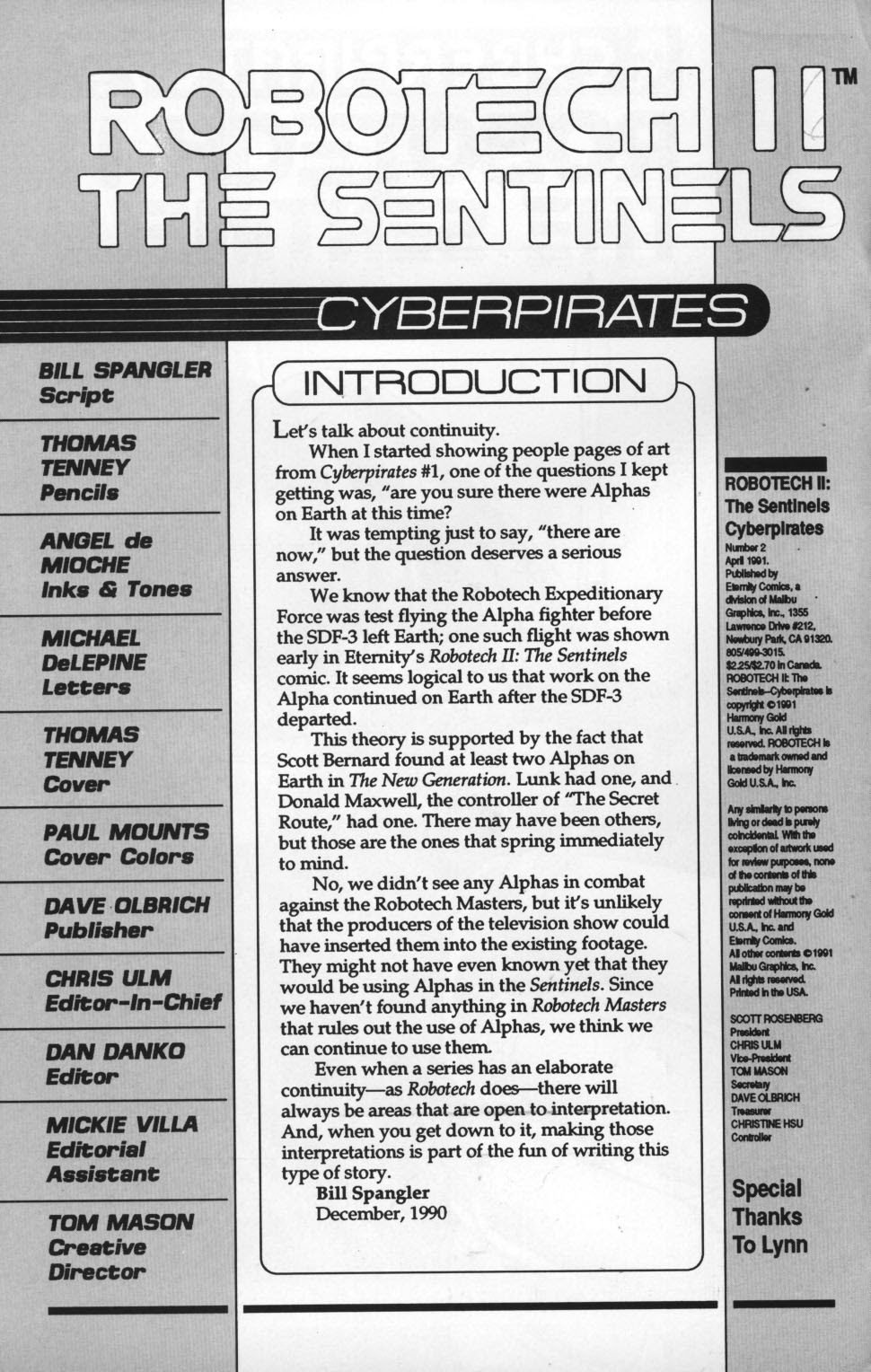 Read online Robotech II: The Sentinels - CyberPirates comic -  Issue #2 - 2
