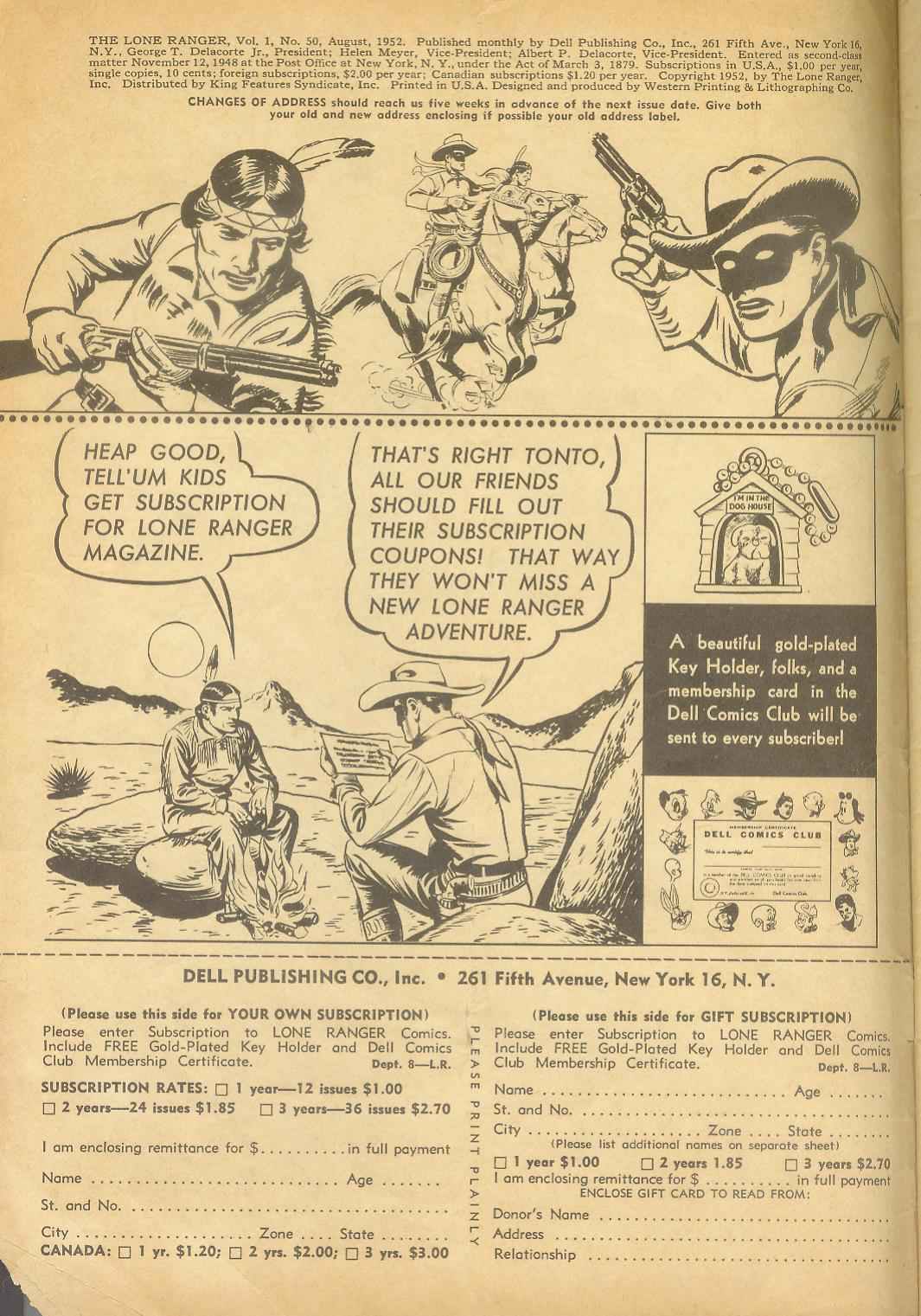 Read online The Lone Ranger (1948) comic -  Issue #50 - 2