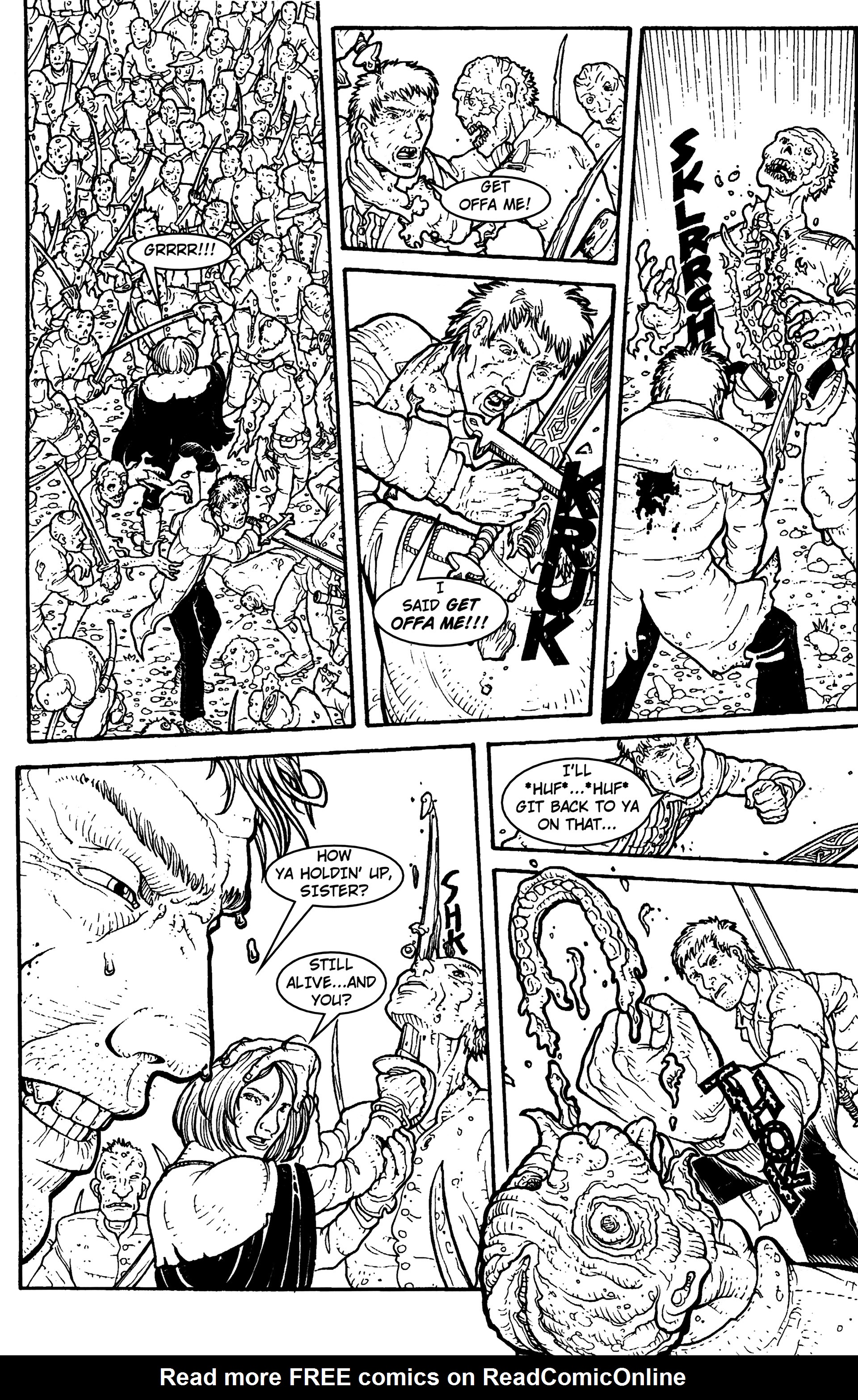 Read online Warrior Nun: Black & White comic -  Issue #15 - 7
