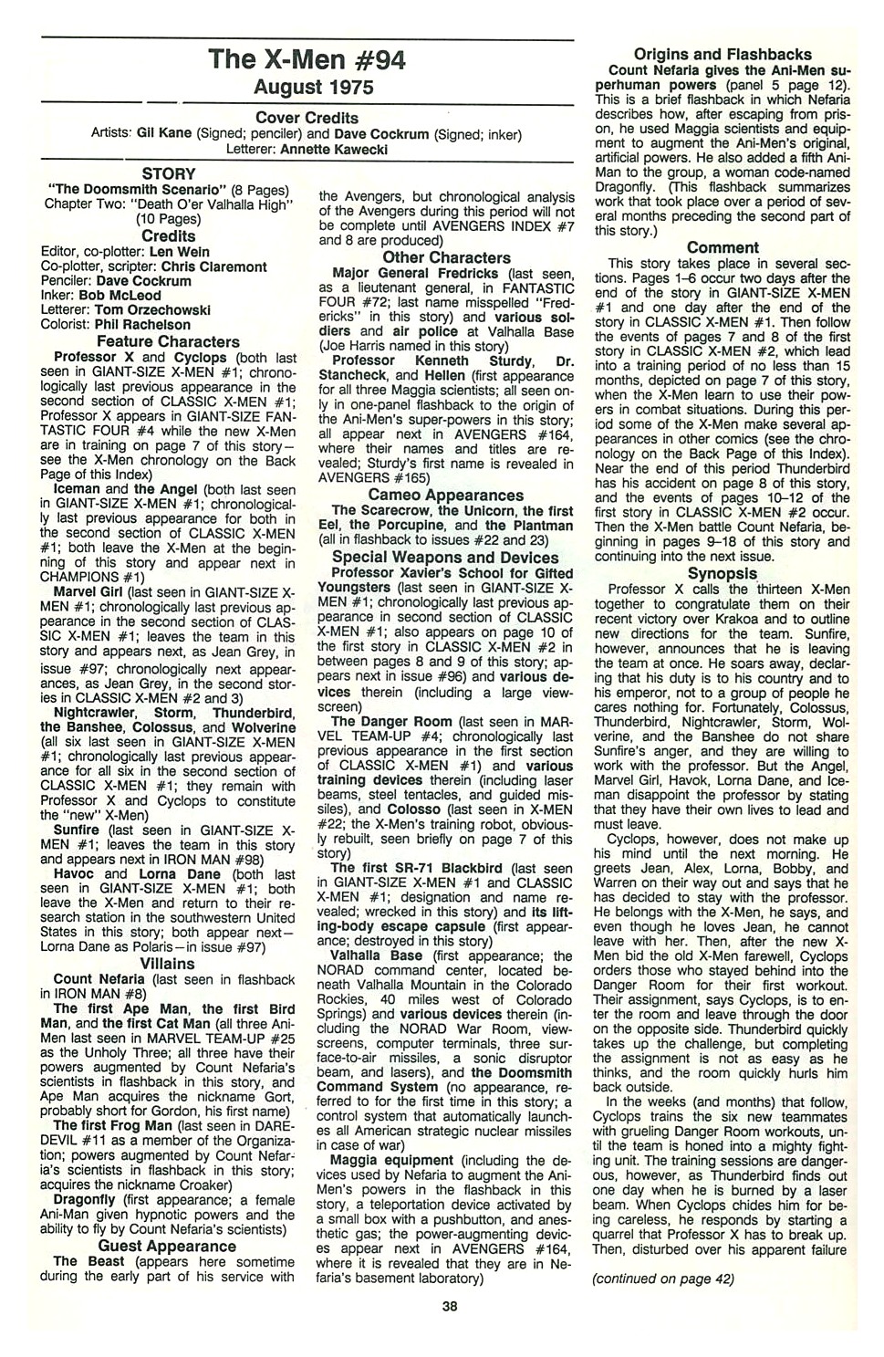 Read online The Official Marvel Index To The X-Men comic -  Issue #4 - 40