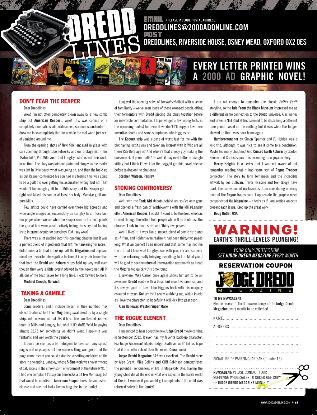 Read online Judge Dredd Megazine (Vol. 5) comic -  Issue #317 - 63