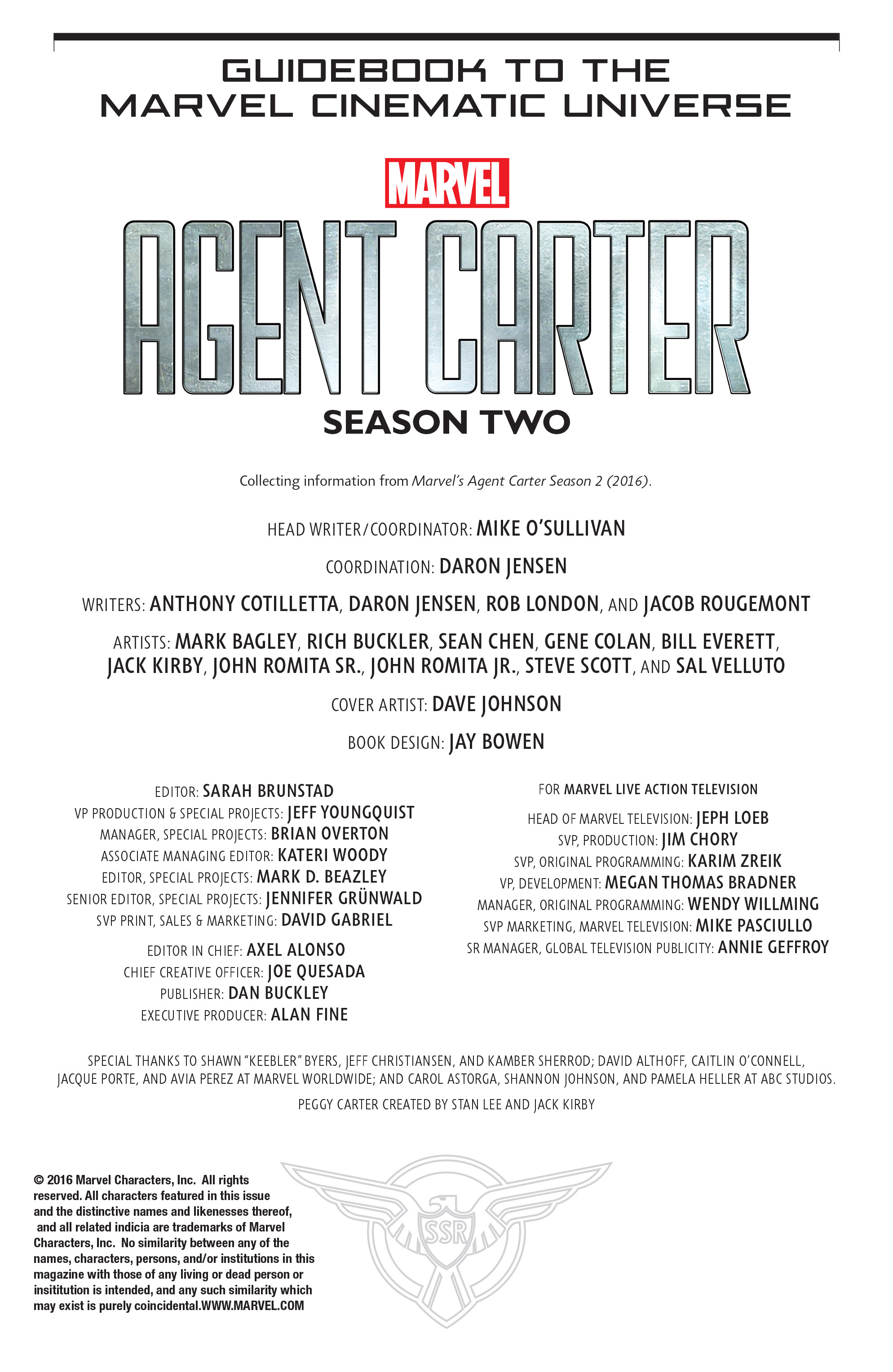 Read online Guidebook to the Marvel Cinematic Universe - Marvel's Agent Carter Season Two comic -  Issue # Full - 2