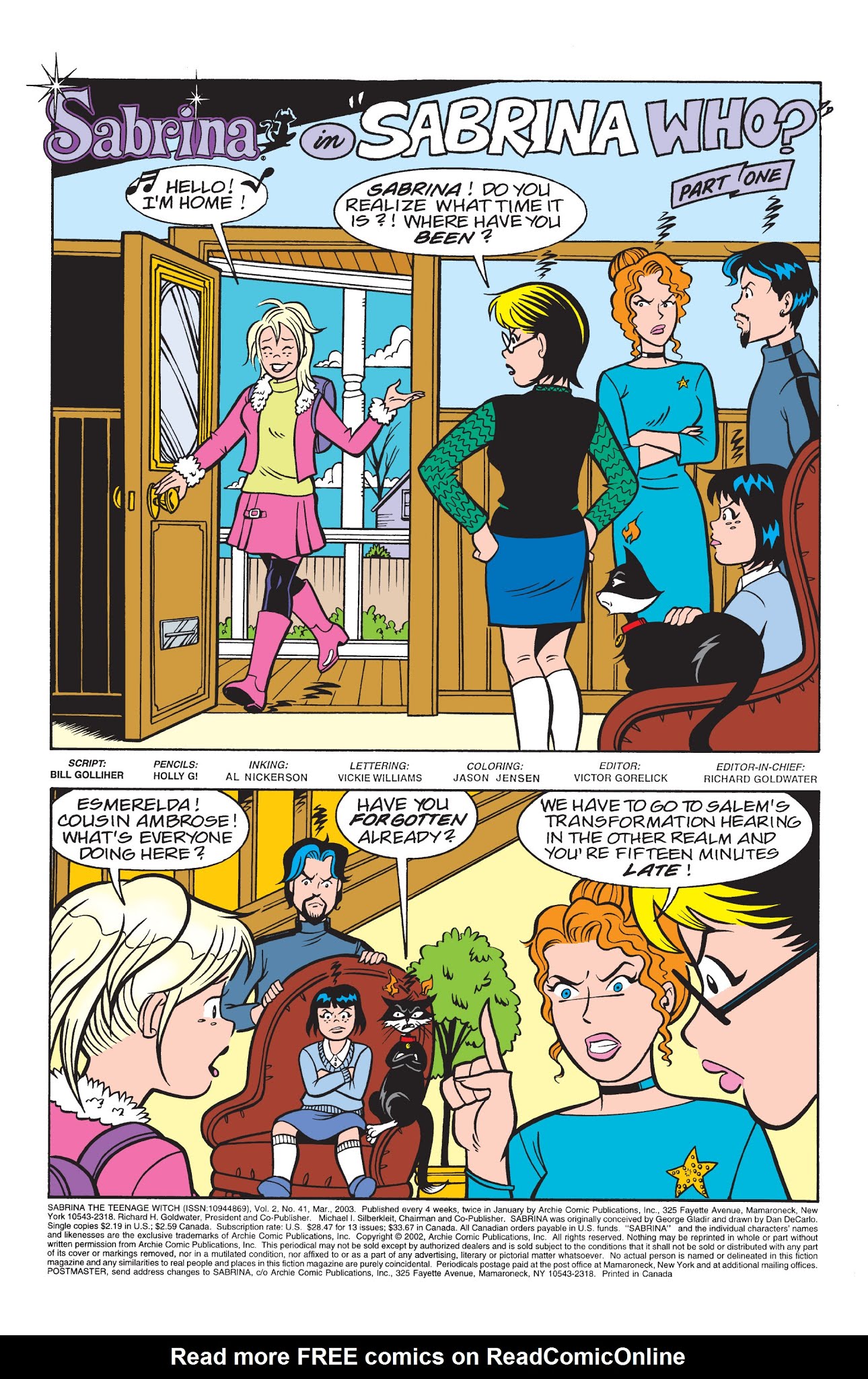 Read online Sabrina the Teenage Witch (2000) comic -  Issue #41 - 2