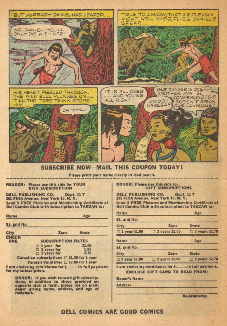 Read online Tarzan (1948) comic -  Issue #26 - 34