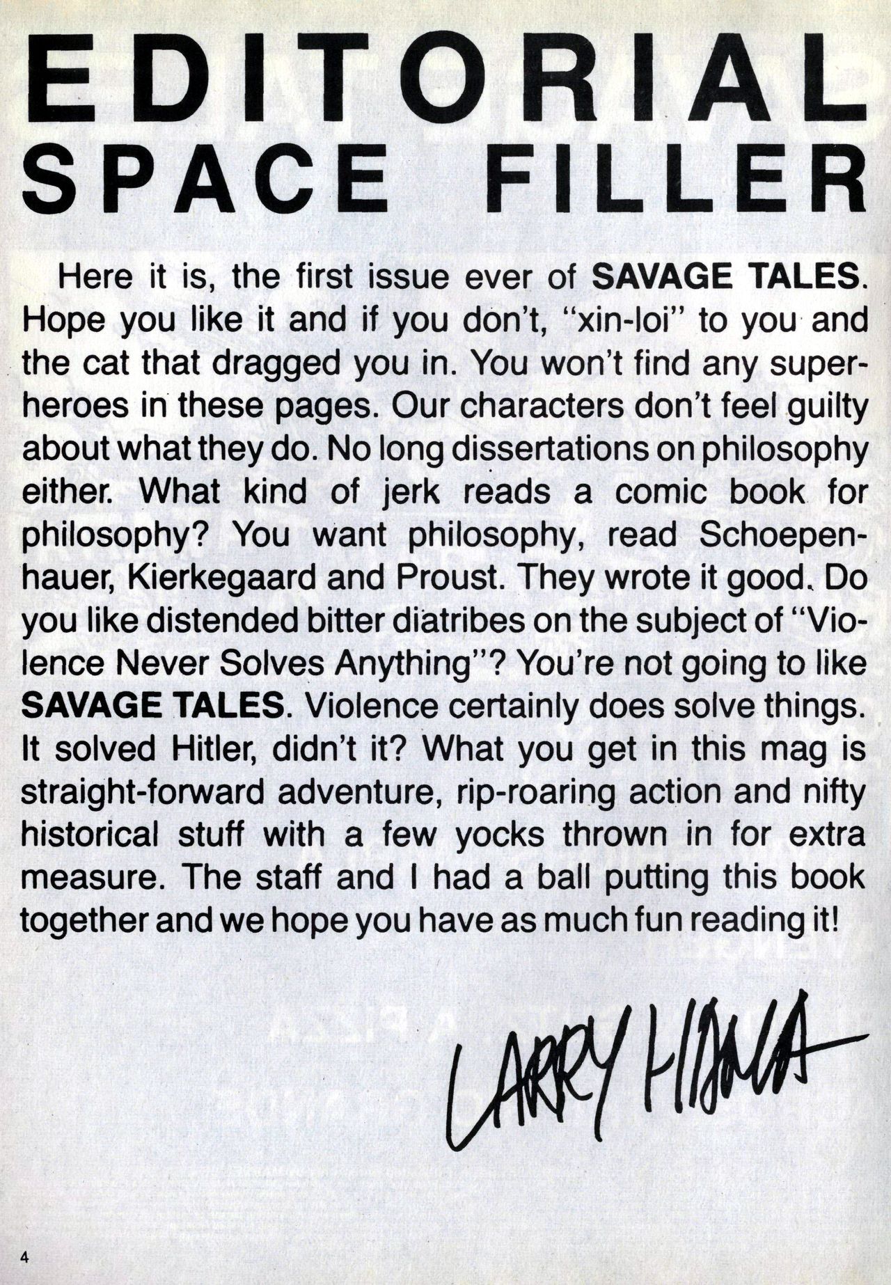 Read online Savage Tales (1985) comic -  Issue #1 - 4