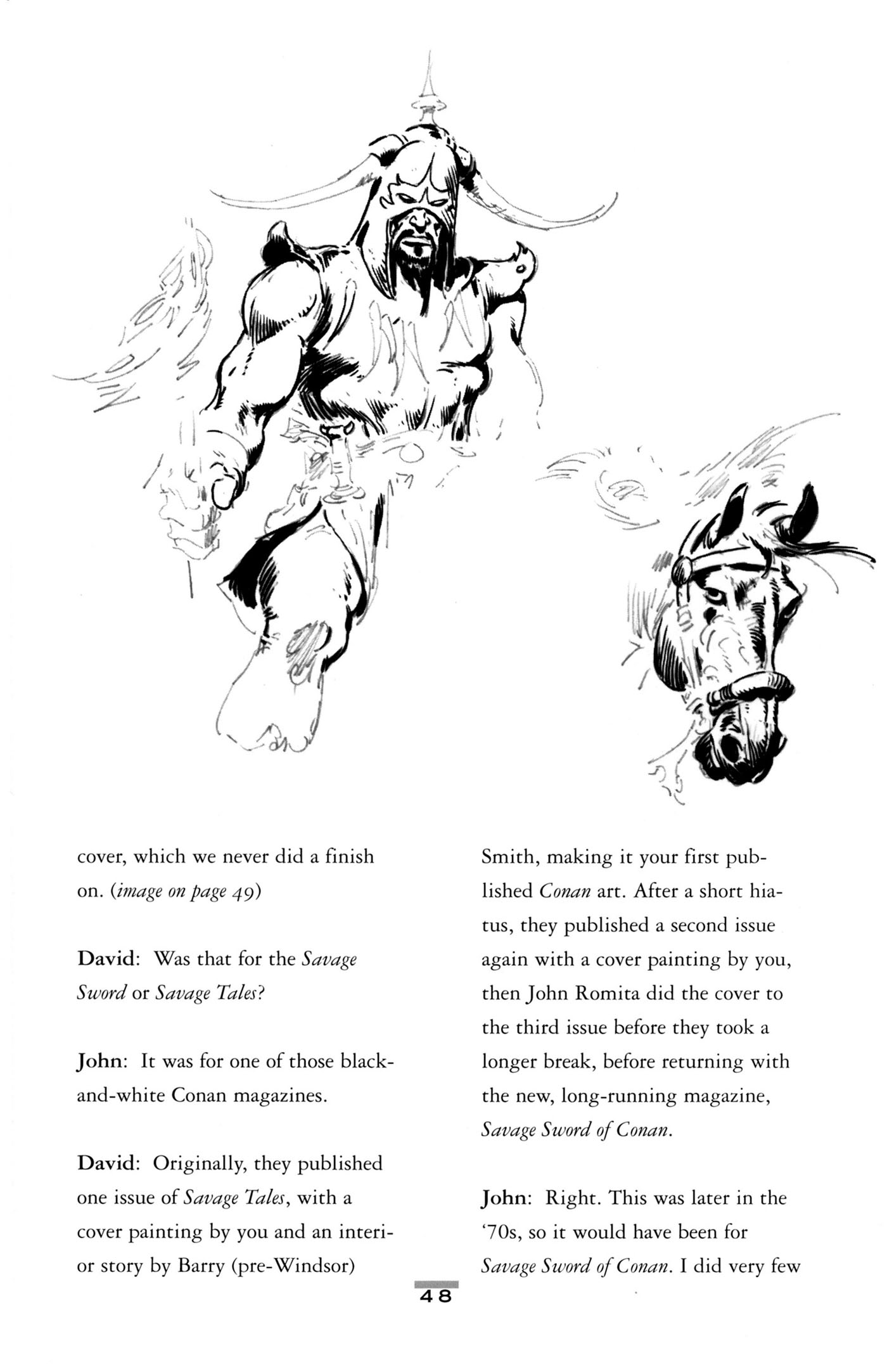 Read online John Buscema Sketchbook comic -  Issue # TPB - 50