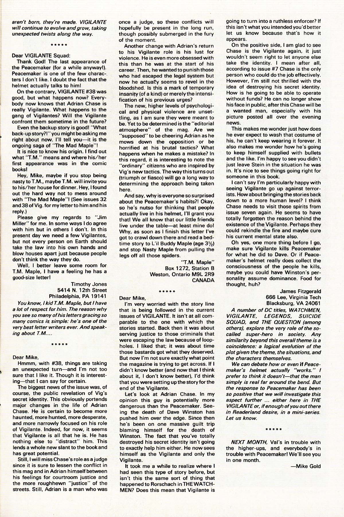 Read online Vigilante (1983) comic -  Issue #42 - 33
