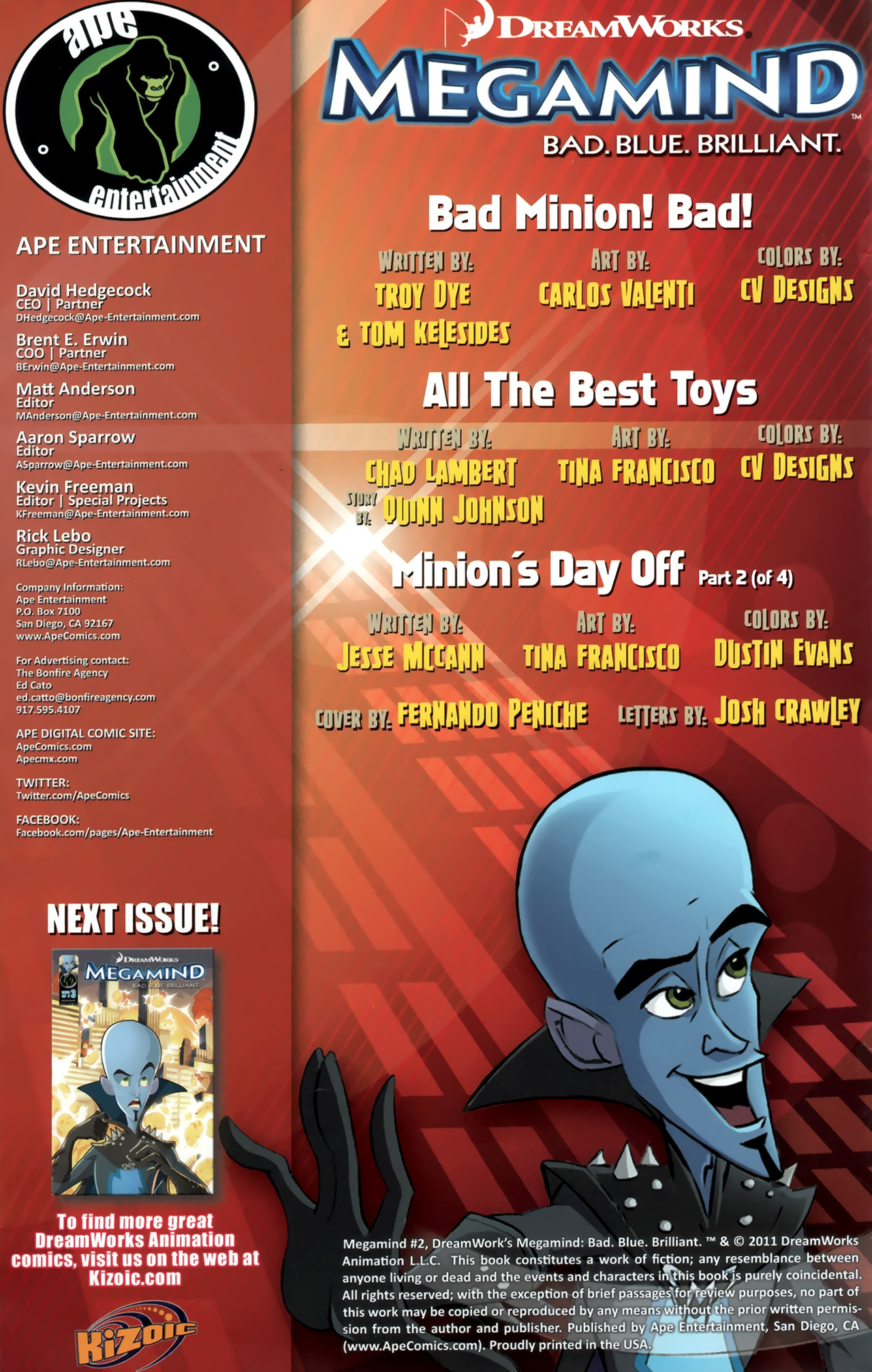 Read online Megamind: Bad. Blue. Brilliant. comic -  Issue #2 - 2