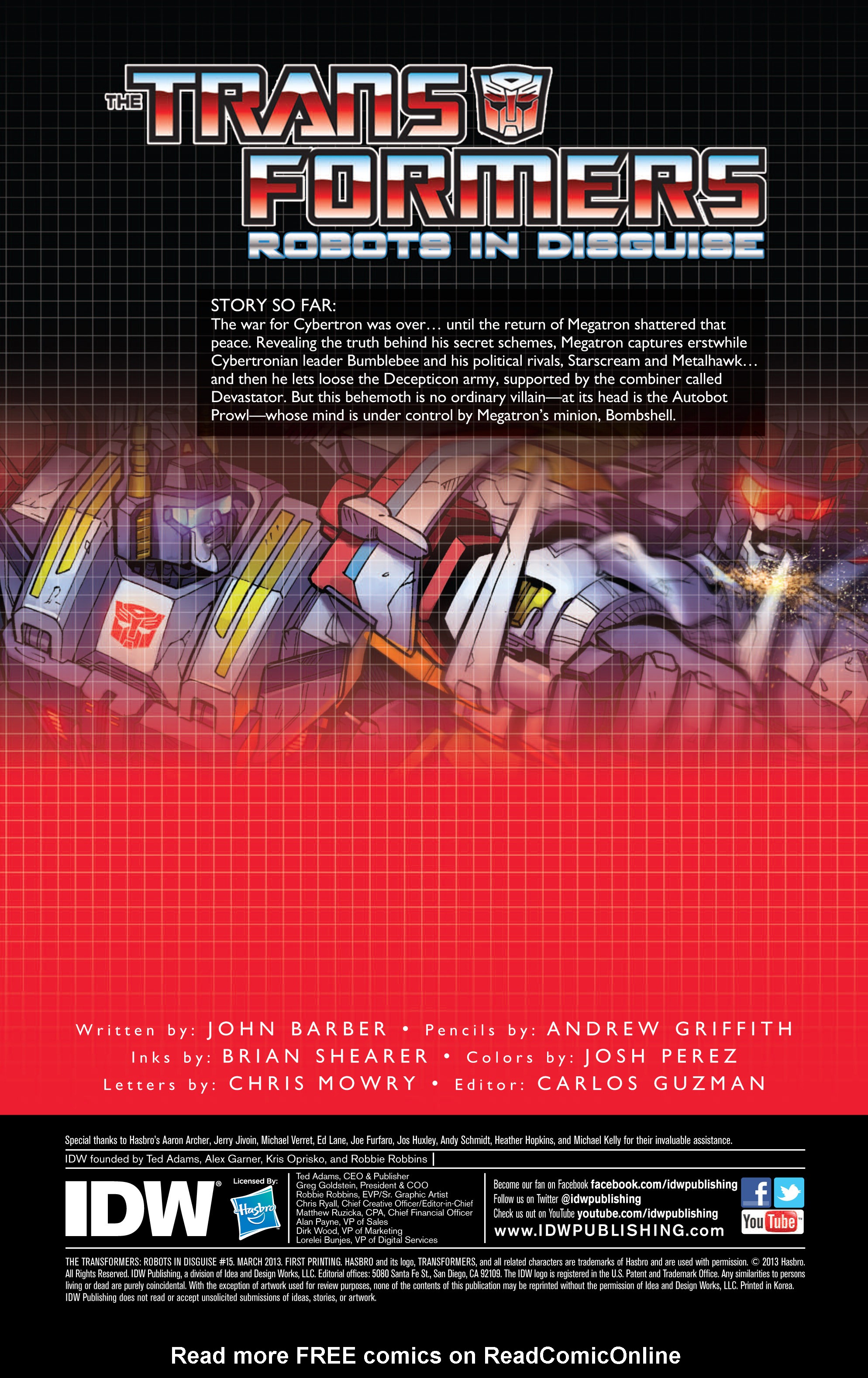 Read online Transformers: Robots In Disguise (2012) comic -  Issue #15 - 3