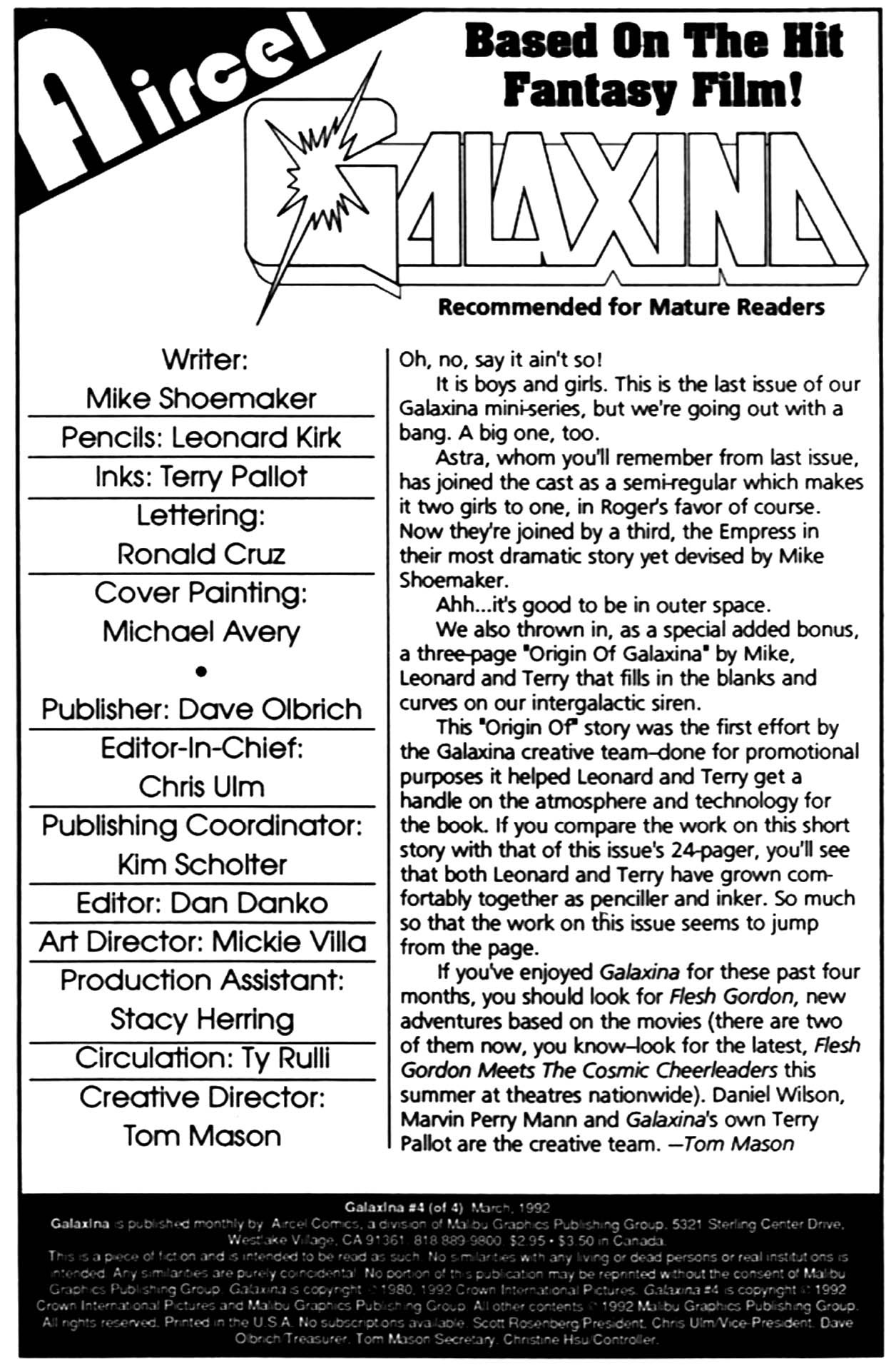 Read online Galaxina comic -  Issue #4 - 3